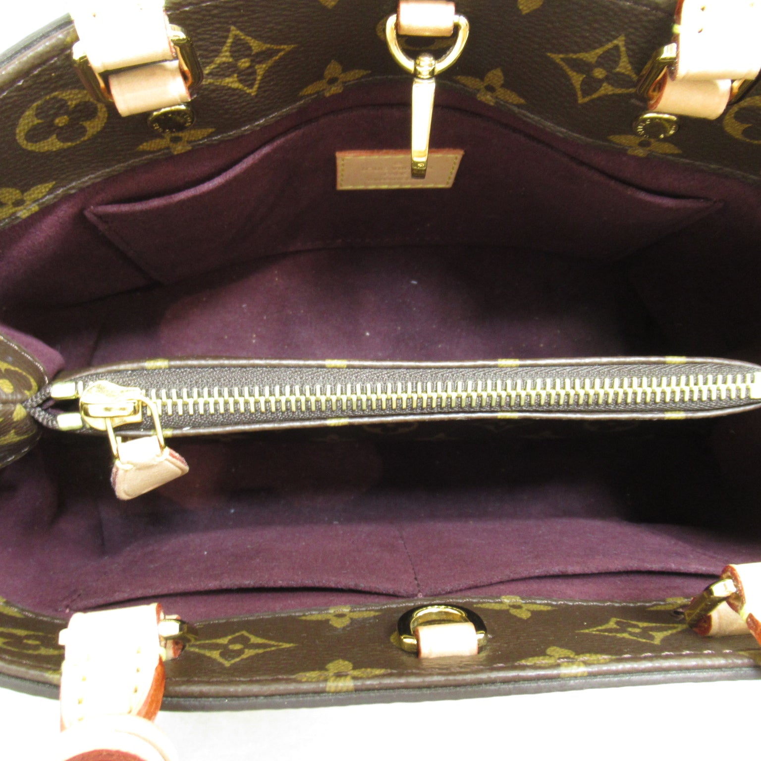 LOUIS VUITTON Monogram Montaigne BB金扣手挽肩背兩用袋啡色
