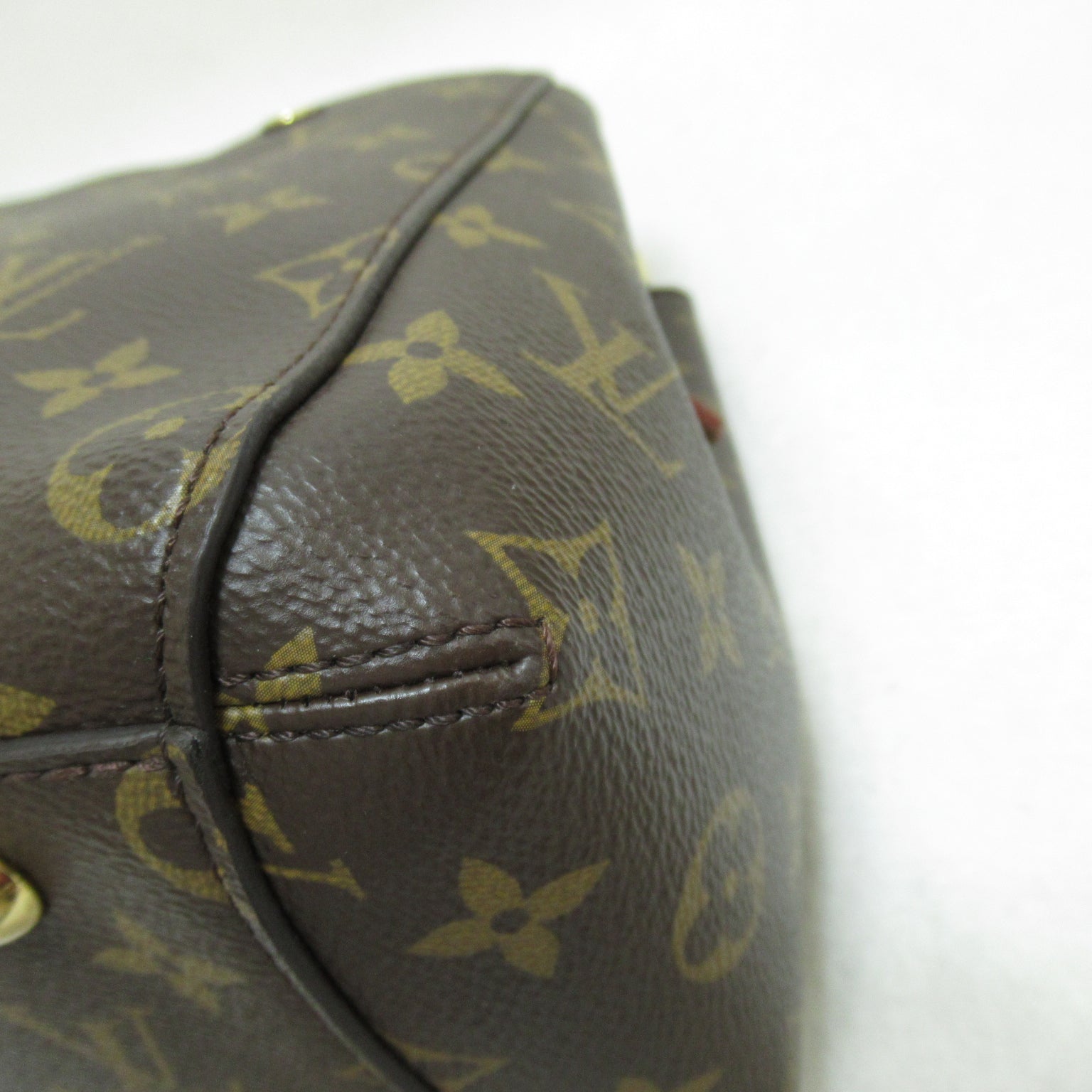 LOUIS VUITTON Monogram Montaigne BB金扣手挽肩背兩用袋啡色