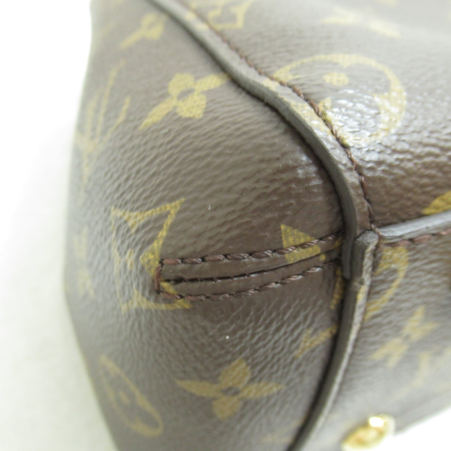 LOUIS VUITTON Monogram Montaigne BB金扣手挽肩背兩用袋啡色
