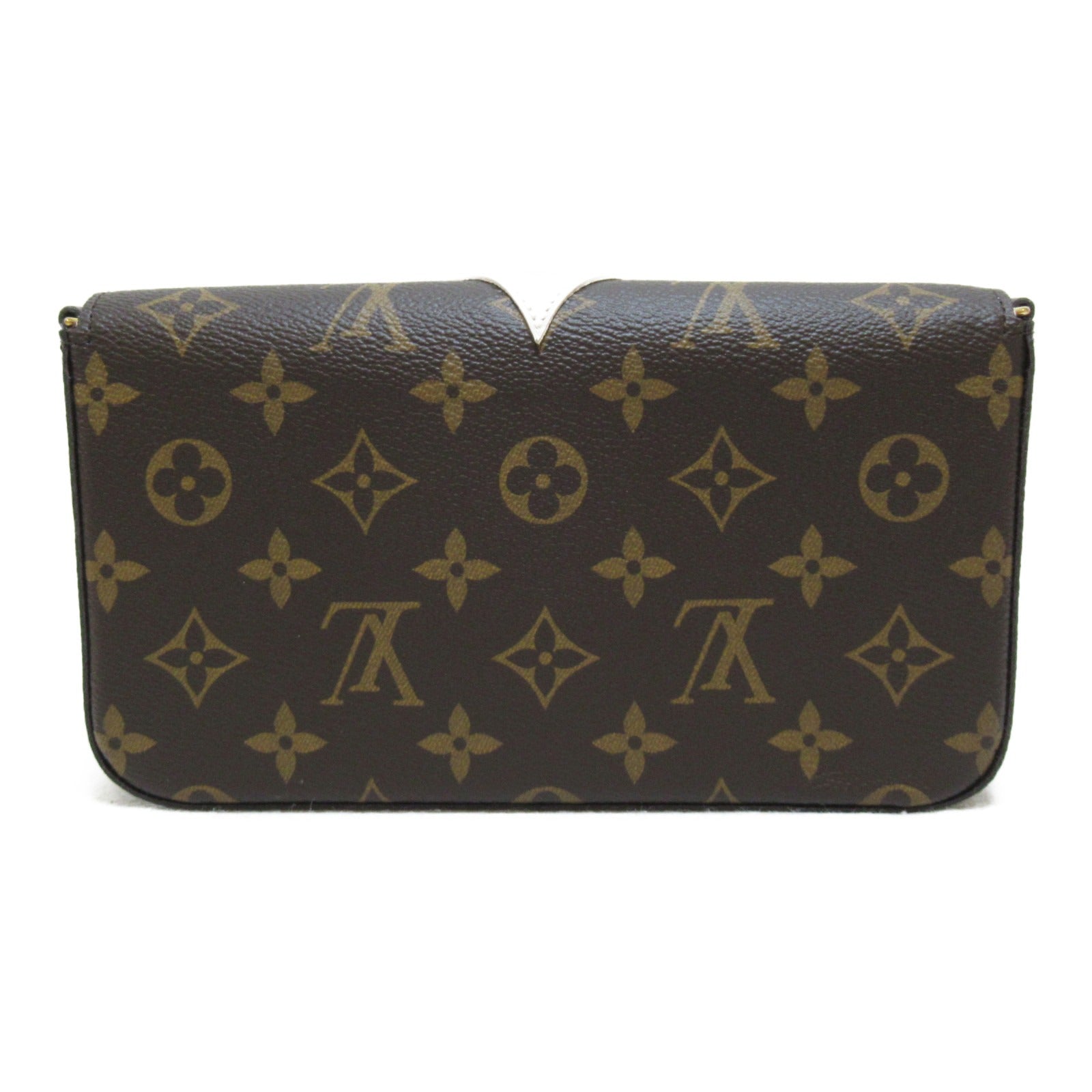 LOUIS VUITTON 【激減優惠】Monogram Pochette Felicie金扣鏈帶肩背袋啡色