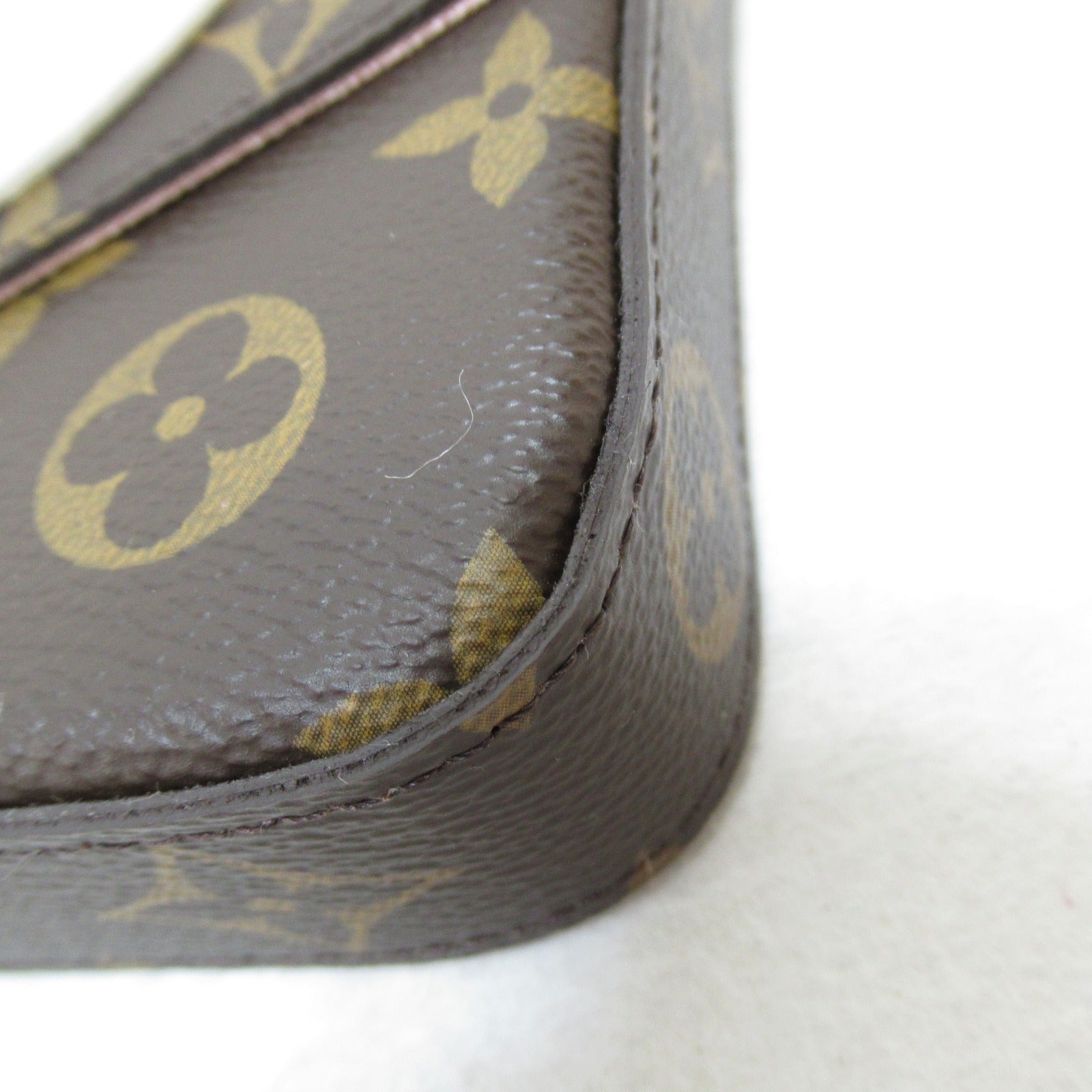 LOUIS VUITTON 【激減優惠】Monogram Pochette Felicie金扣鏈帶肩背袋啡色