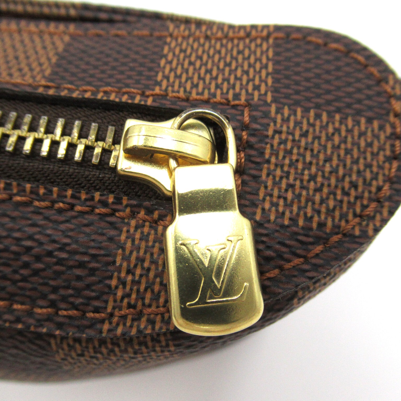 LOUIS VUITTON Damier Geronimos金扣腰包啡色