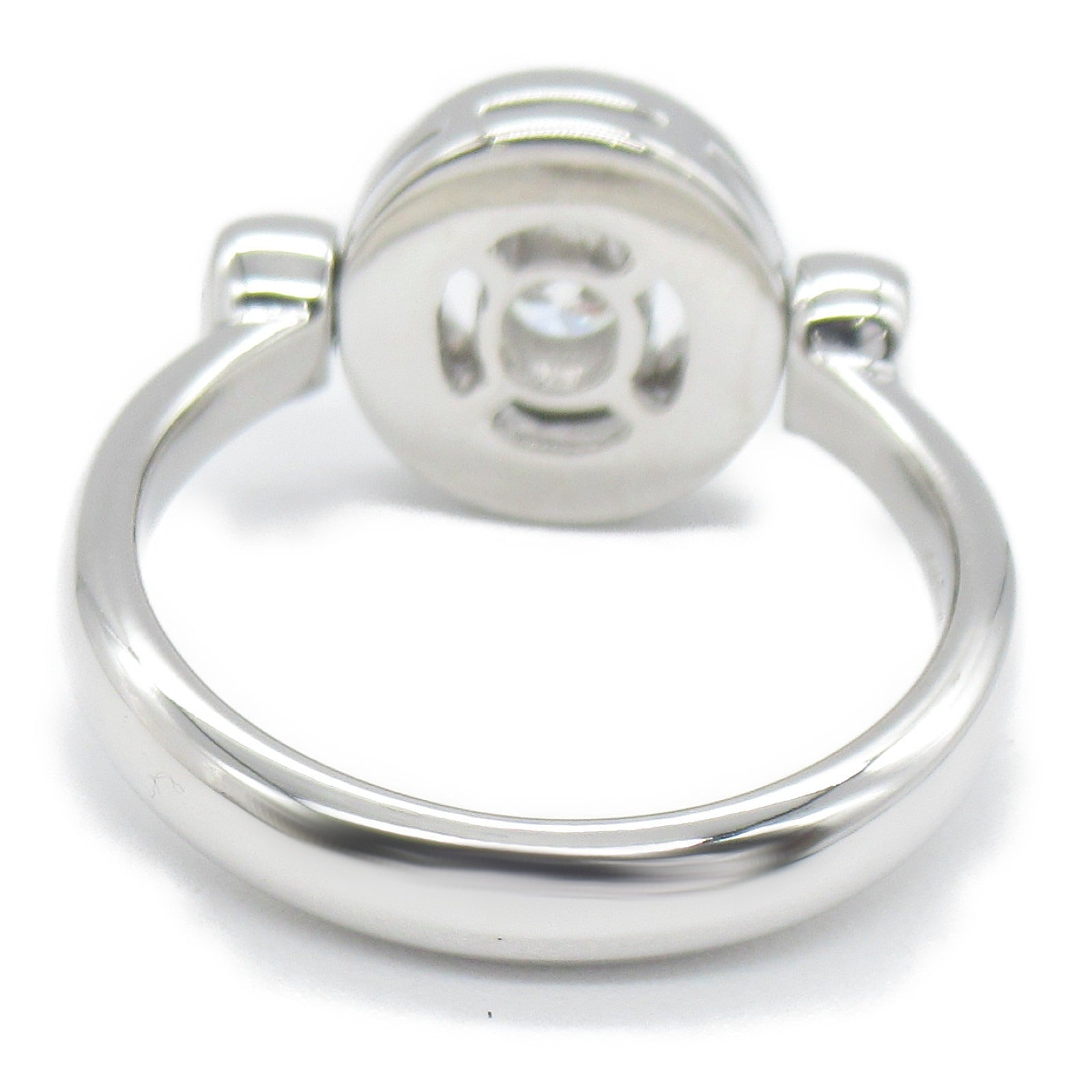 BVLGARI 18K白金Flip Diamond Ring鑽石戒指US#5.5
