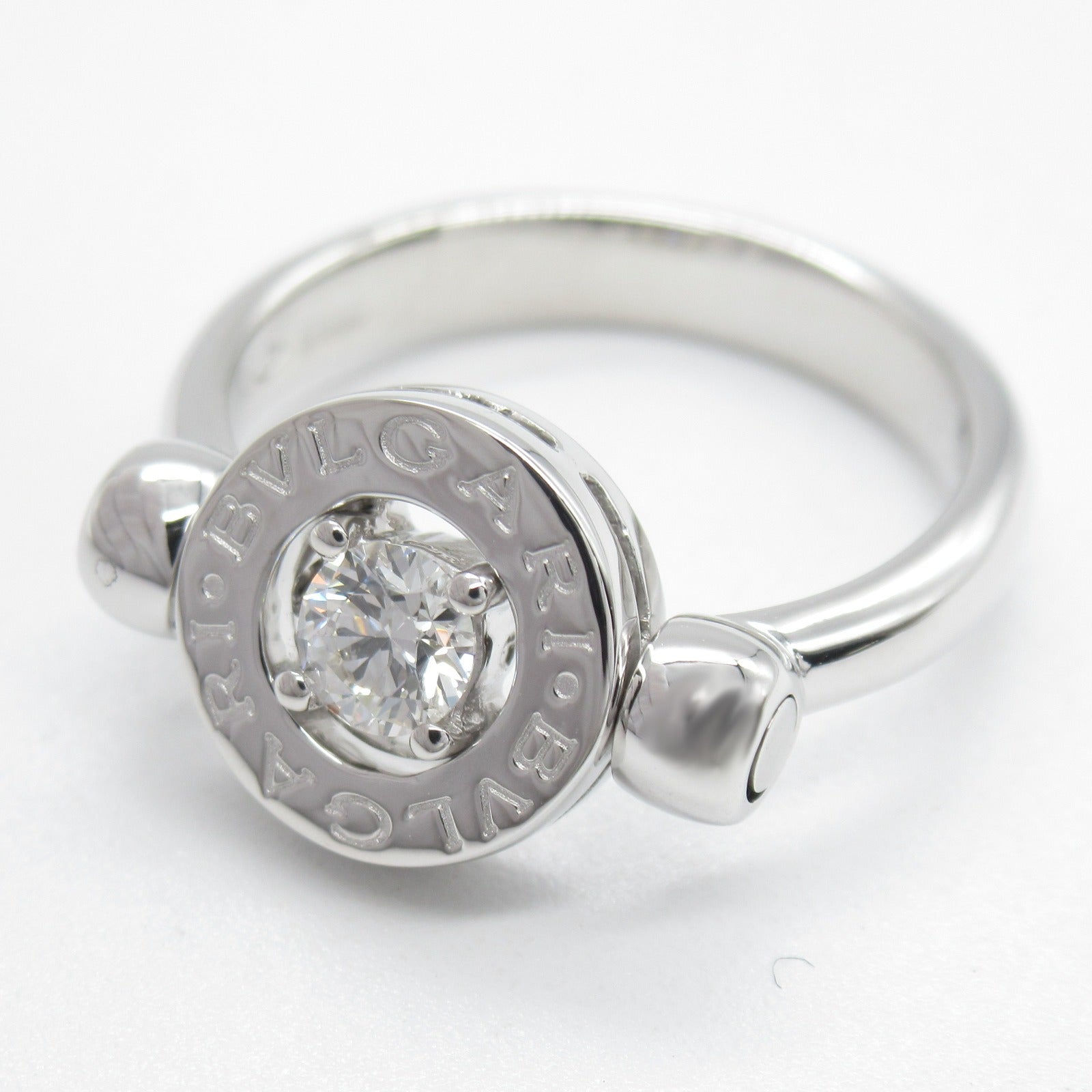 BVLGARI 18K白金Flip Diamond Ring鑽石戒指US#5.5