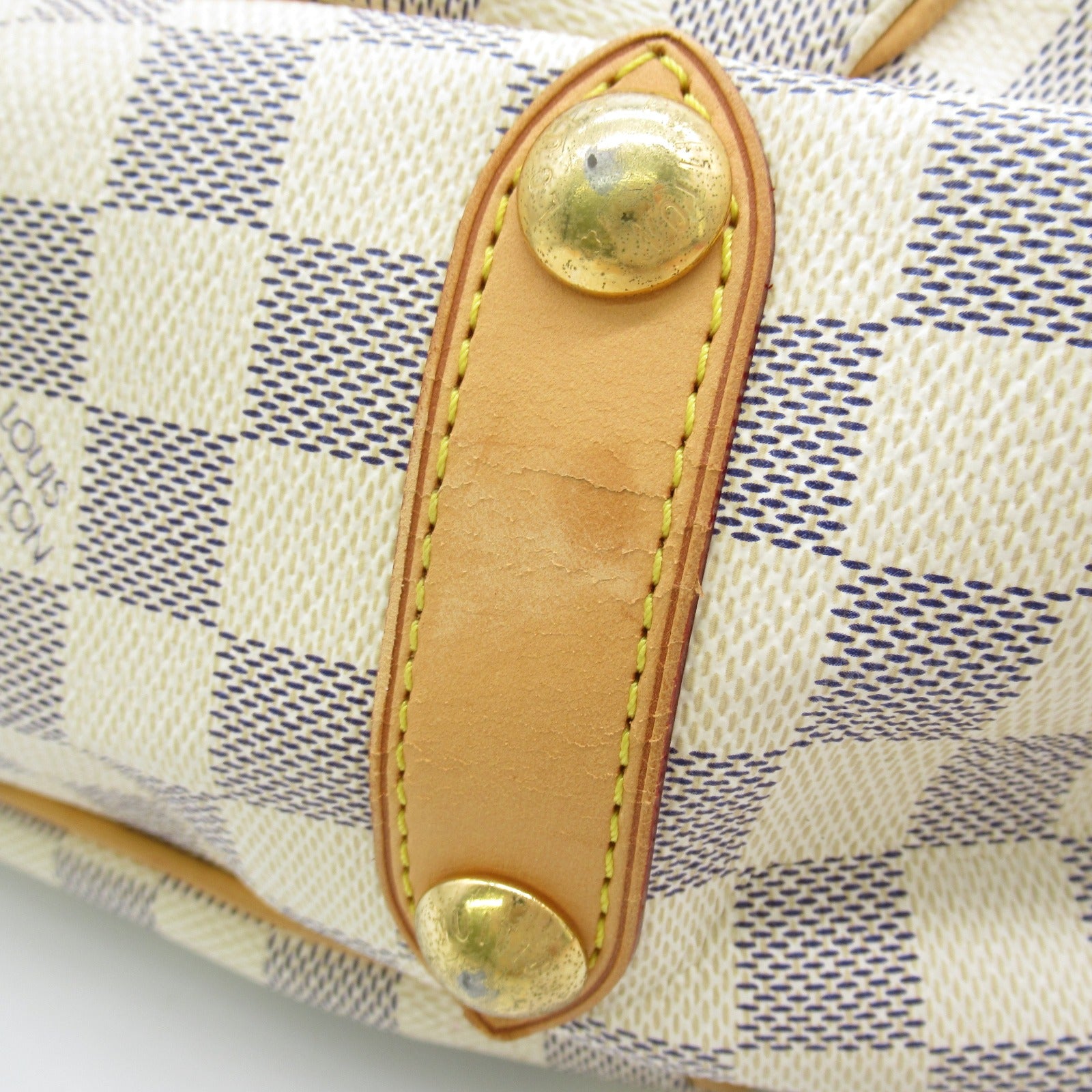 LOUIS VUITTON Damier Galliera PM金扣肩背袋白色