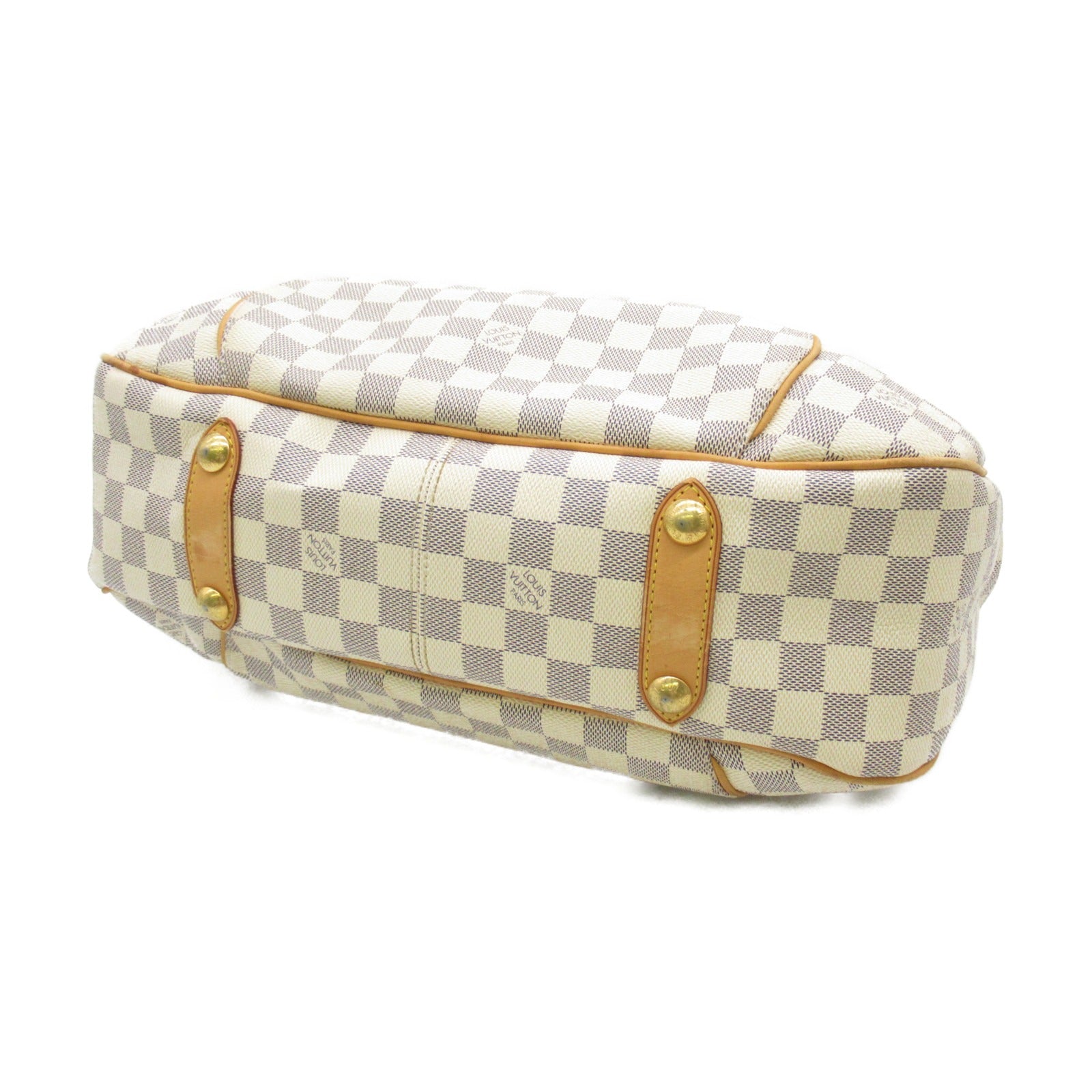 LOUIS VUITTON Damier Galliera PM金扣肩背袋白色