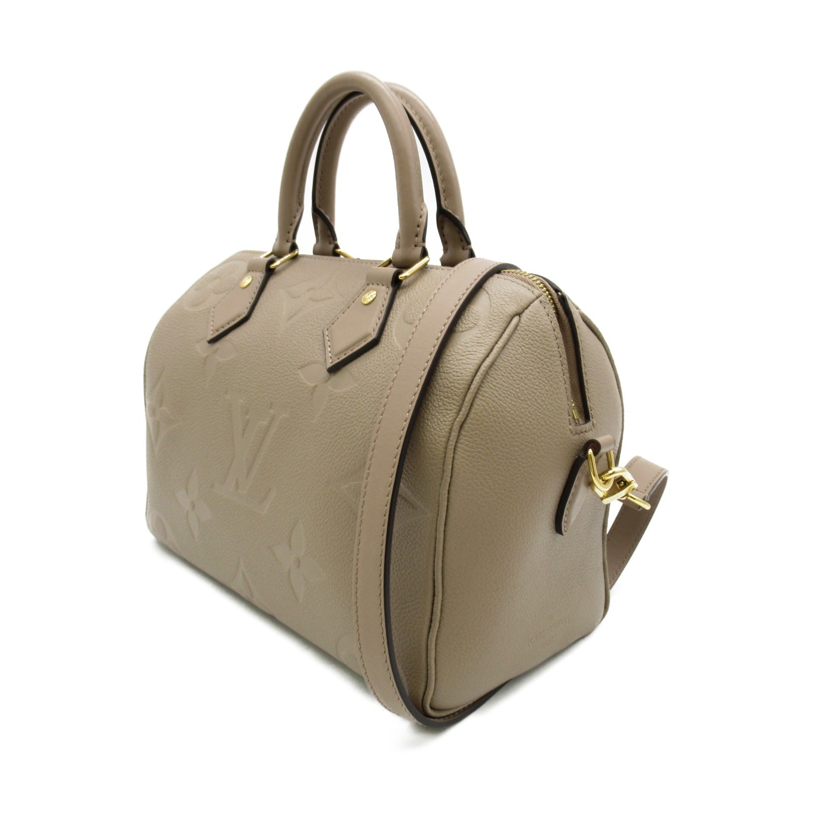 LOUIS VUITTON Monogram Speedy Bandouliere 25 Shoulder Bag金扣肩背袋米色