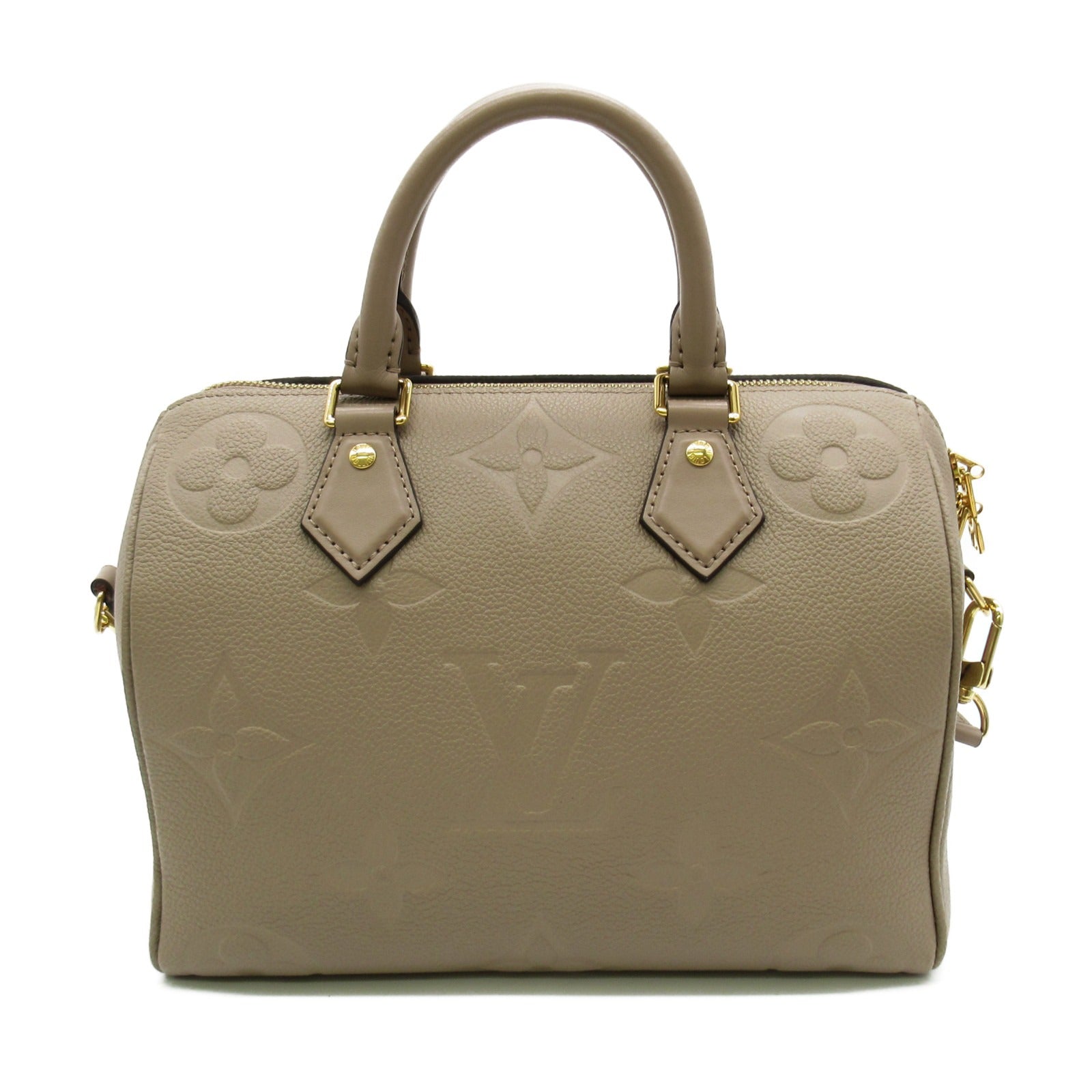 LOUIS VUITTON Monogram Speedy Bandouliere 25 Shoulder Bag金扣肩背袋米色