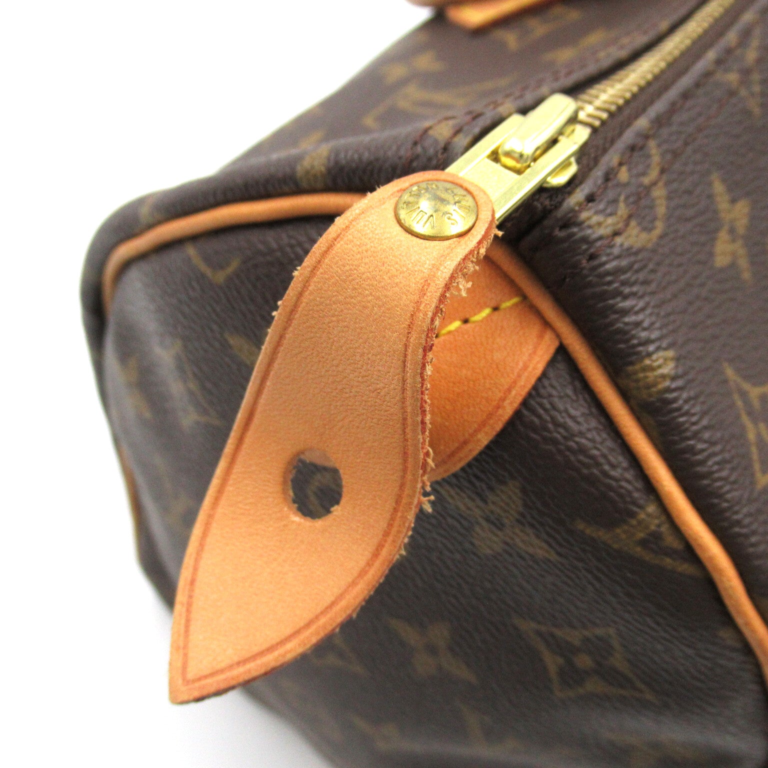 LOUIS VUITTON Monogram Speedy 35 Hand Bag金扣手提袋啡色