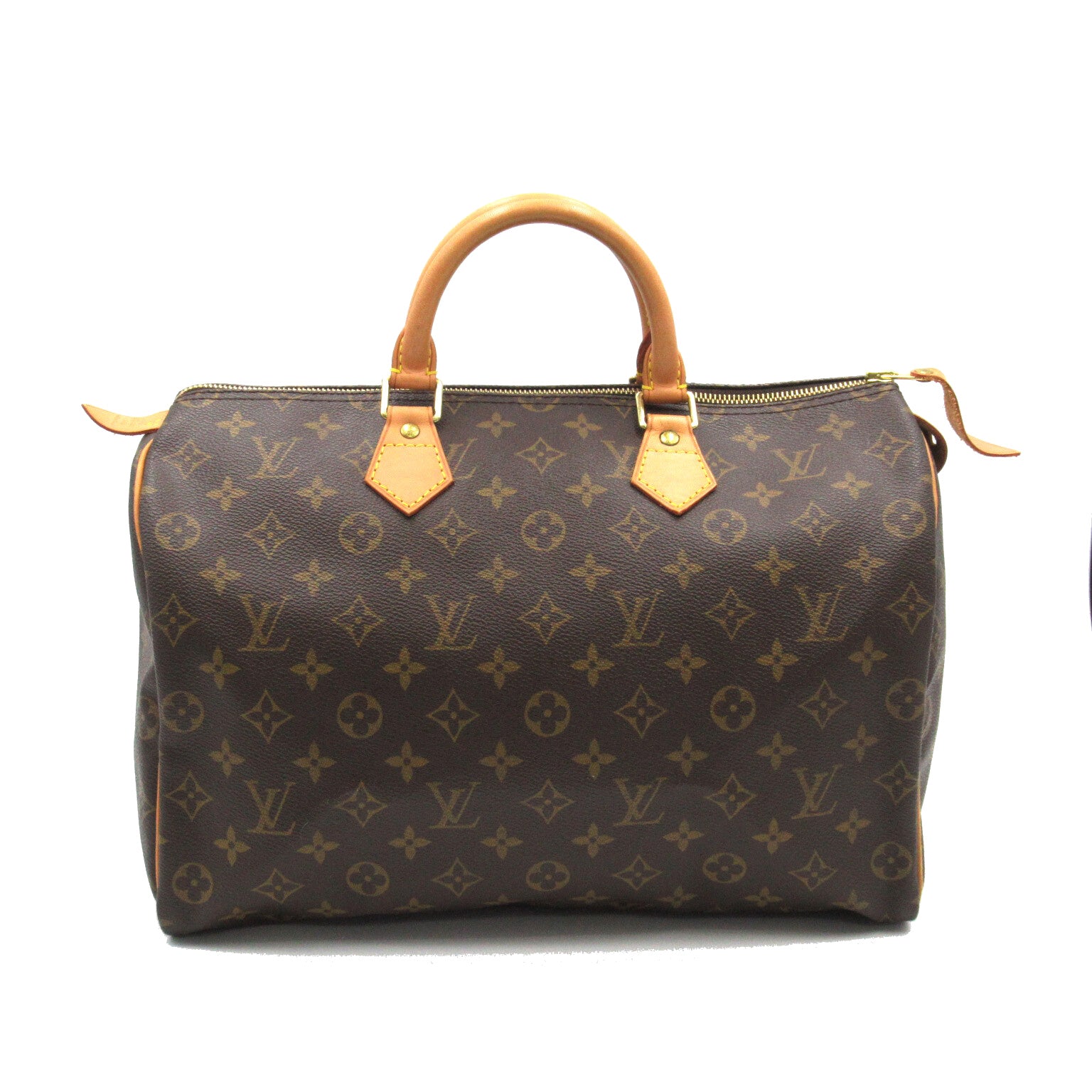 LOUIS VUITTON Monogram Speedy 35 Hand Bag金扣手提袋啡色