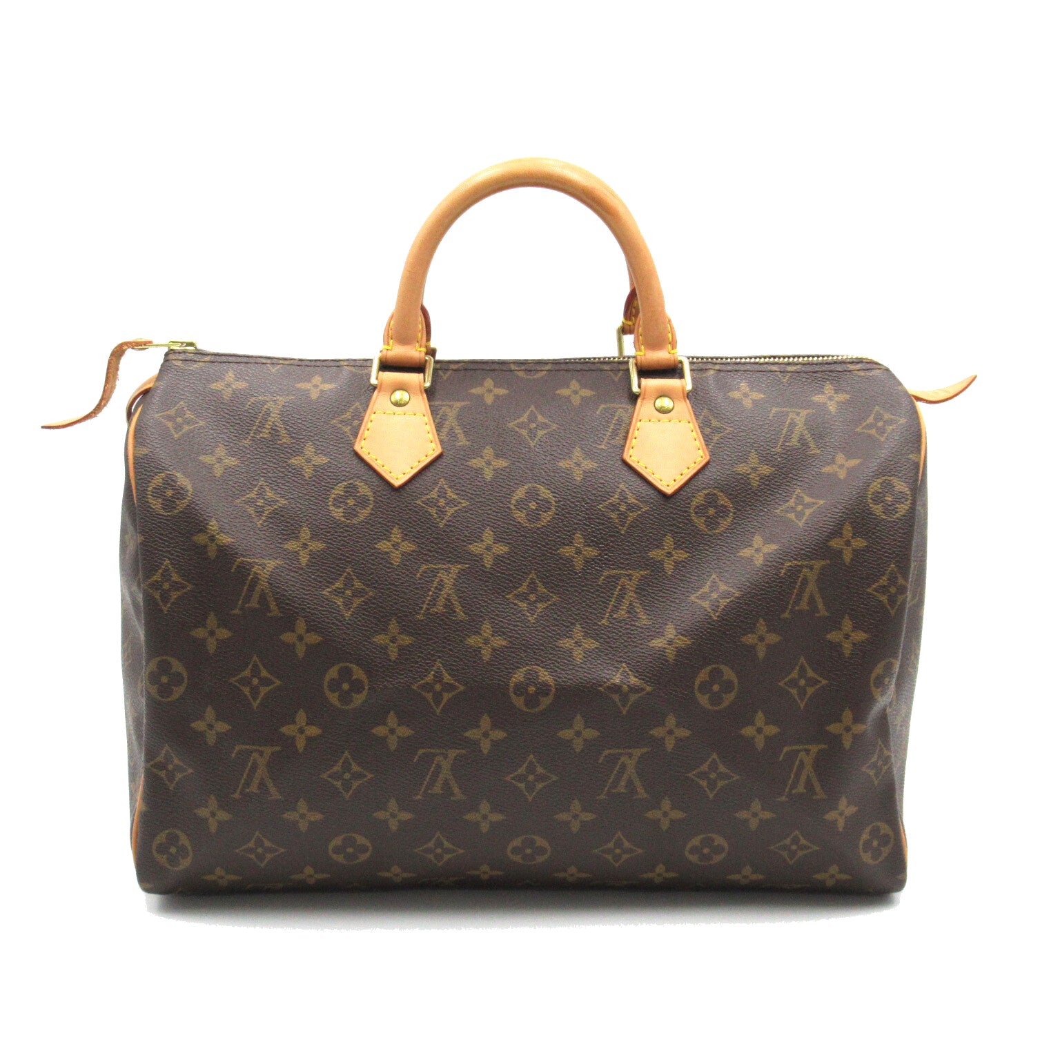 LOUIS VUITTON Monogram Speedy 35 Hand Bag金扣手提袋啡色