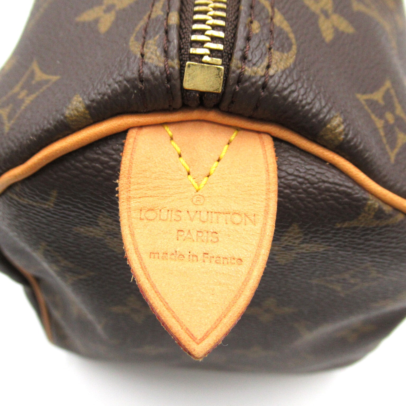 LOUIS VUITTON Monogram Speedy 35 Hand Bag金扣手提袋啡色