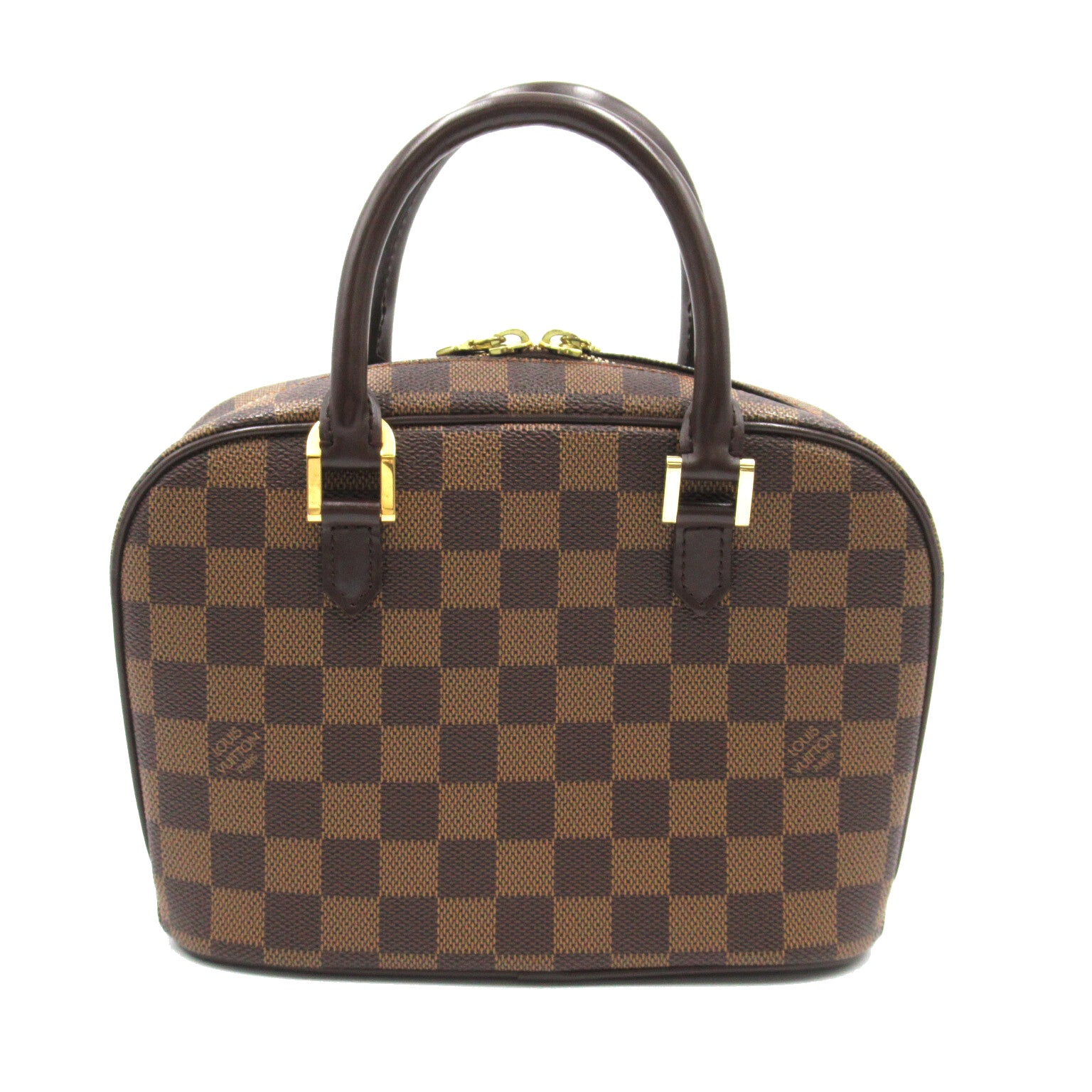 LOUIS VUITTON Damier Sarria Mini金扣手挽袋啡色