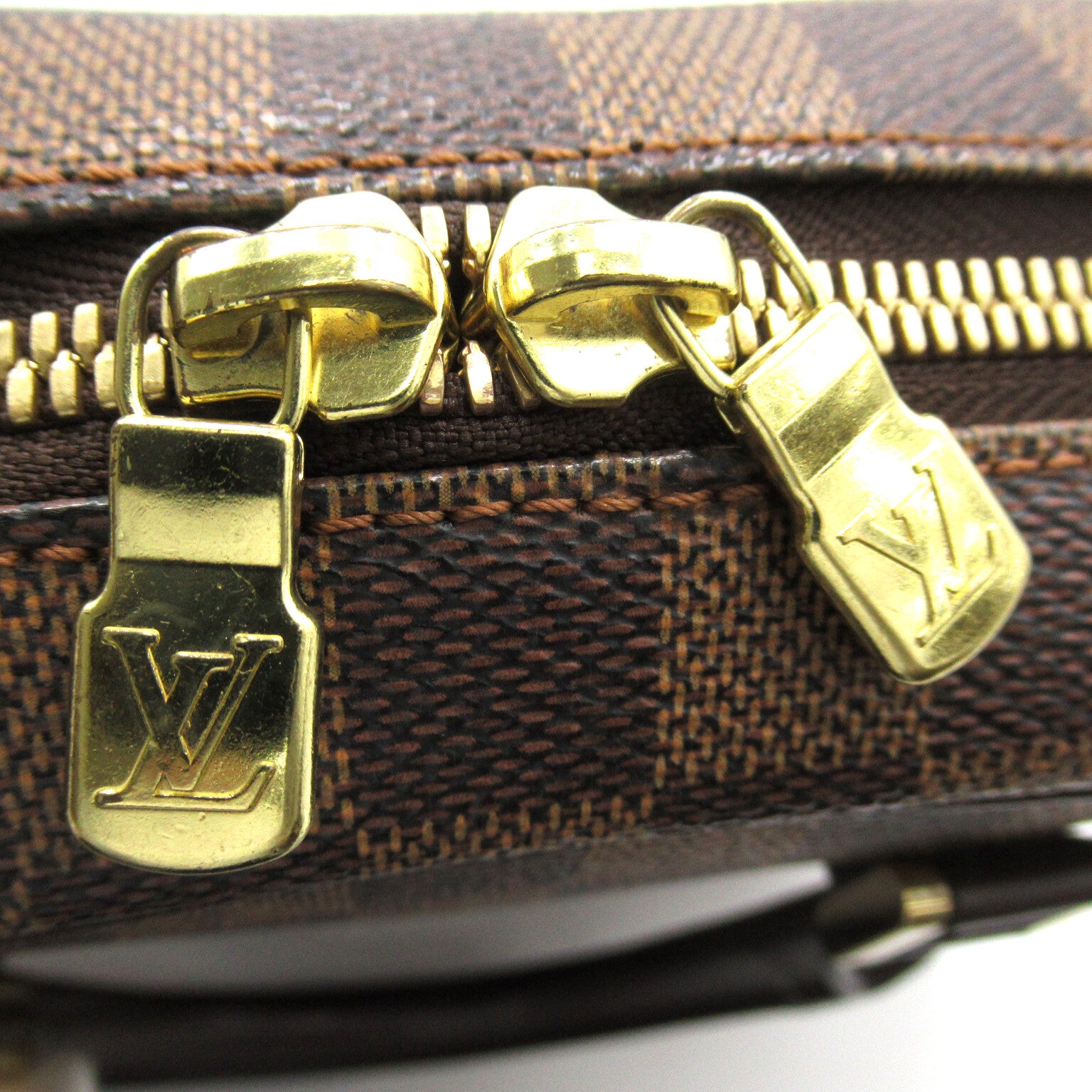 LOUIS VUITTON Damier Sarria Mini金扣手挽袋啡色