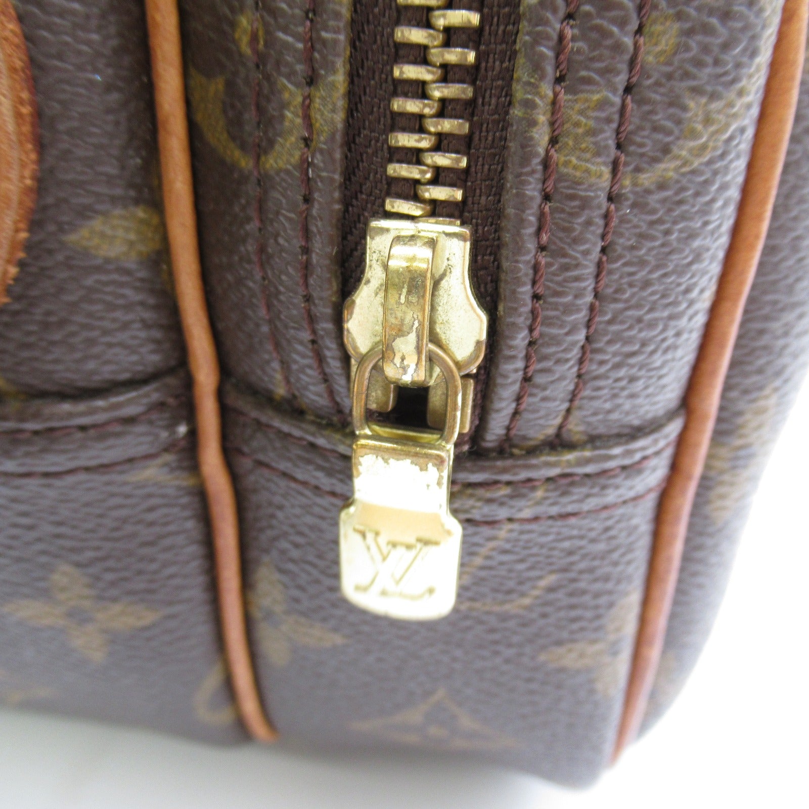 LOUIS VUITTON Monogram Reporter PM金扣肩背袋啡色