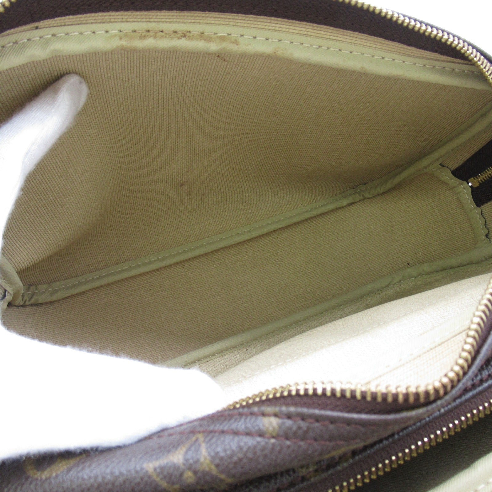 LOUIS VUITTON Monogram Reporter PM金扣肩背袋啡色