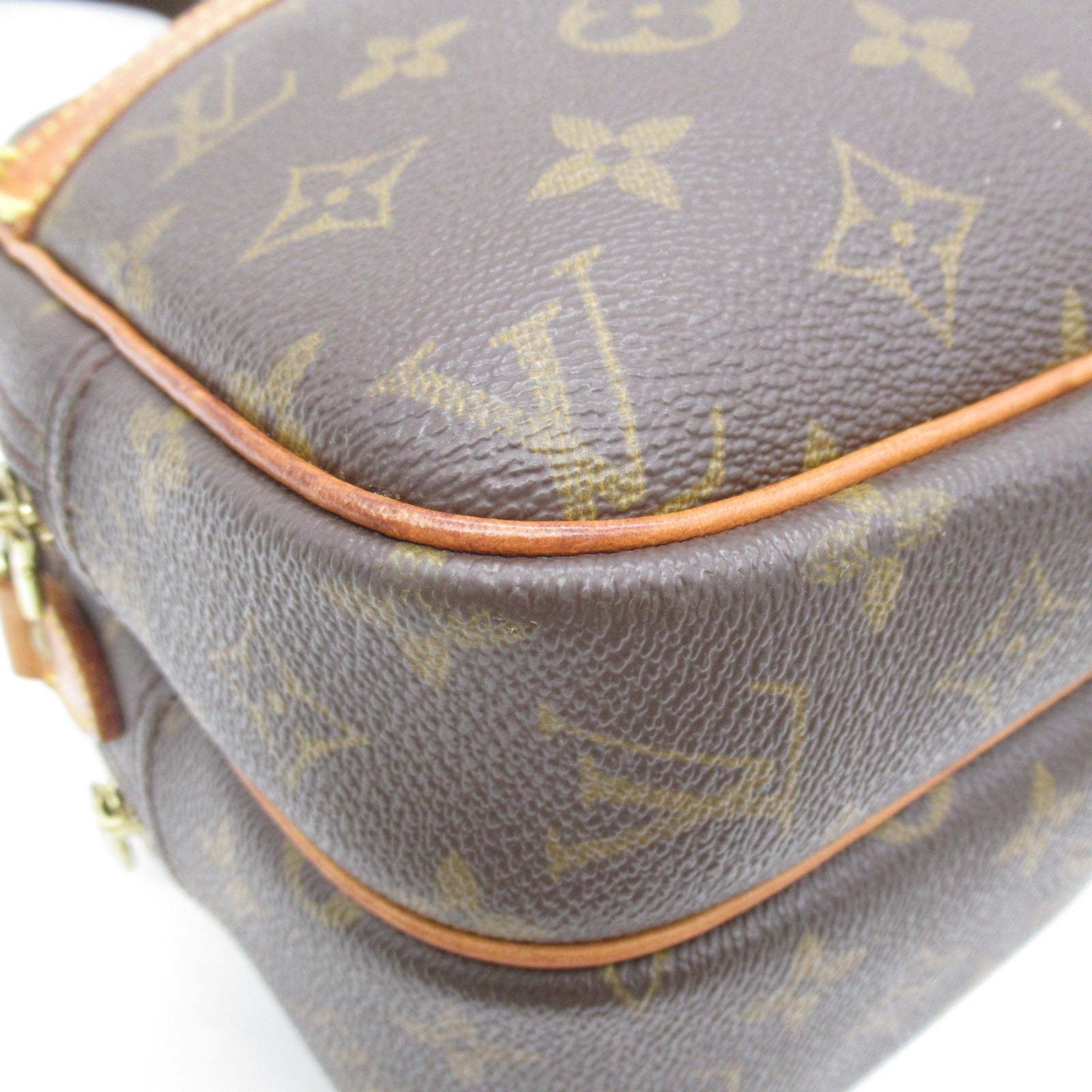 LOUIS VUITTON Monogram Reporter PM金扣肩背袋啡色