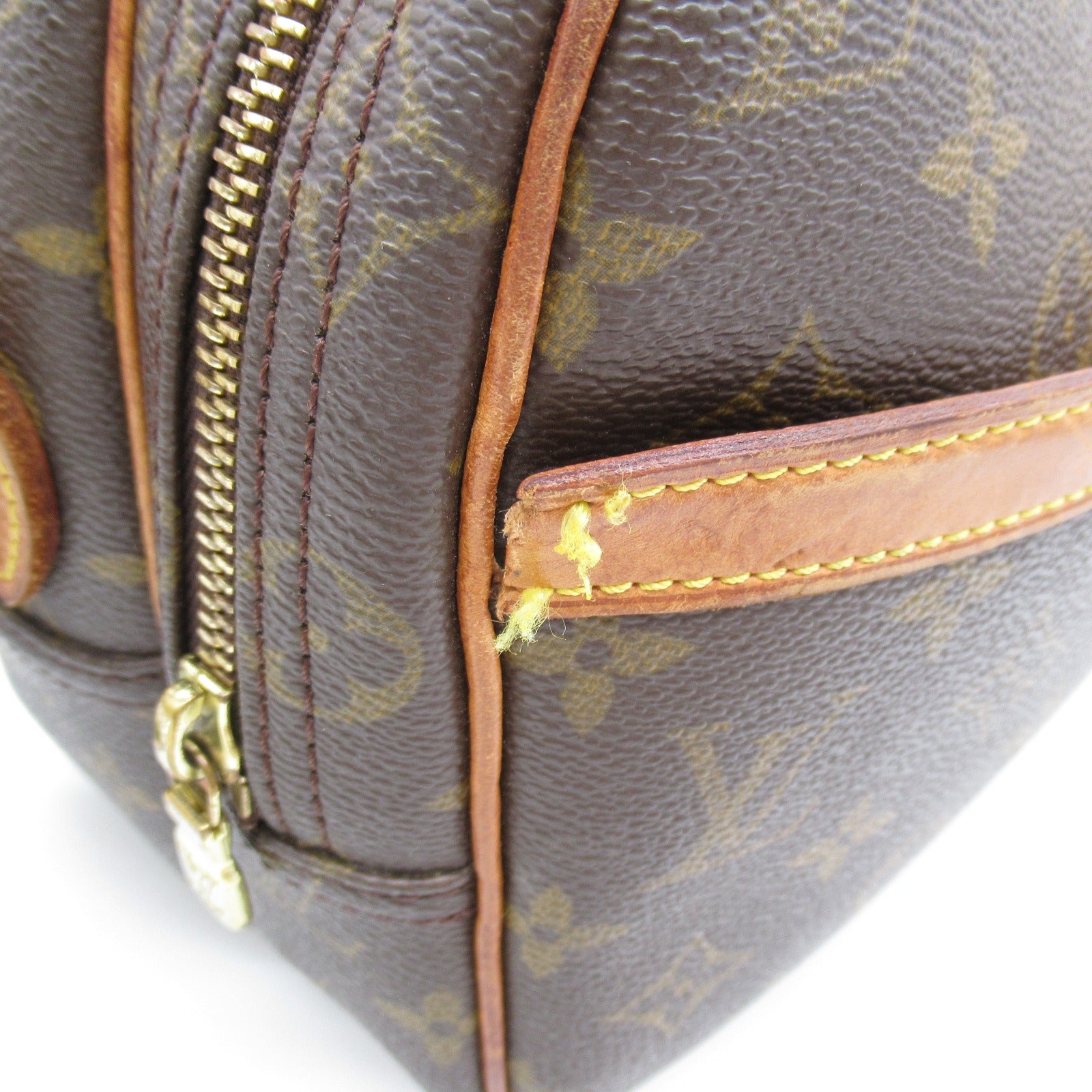 LOUIS VUITTON Monogram Reporter PM金扣肩背袋啡色