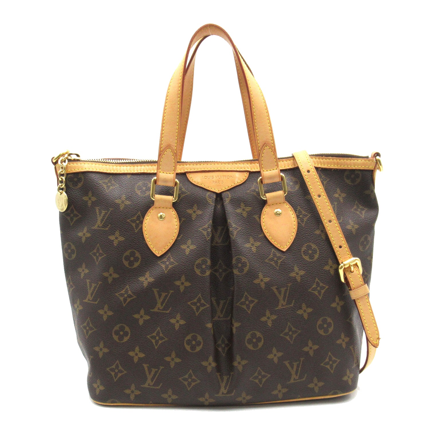 LOUIS VUITTON Monogram Palermo PM手挽肩背兩用袋啡色