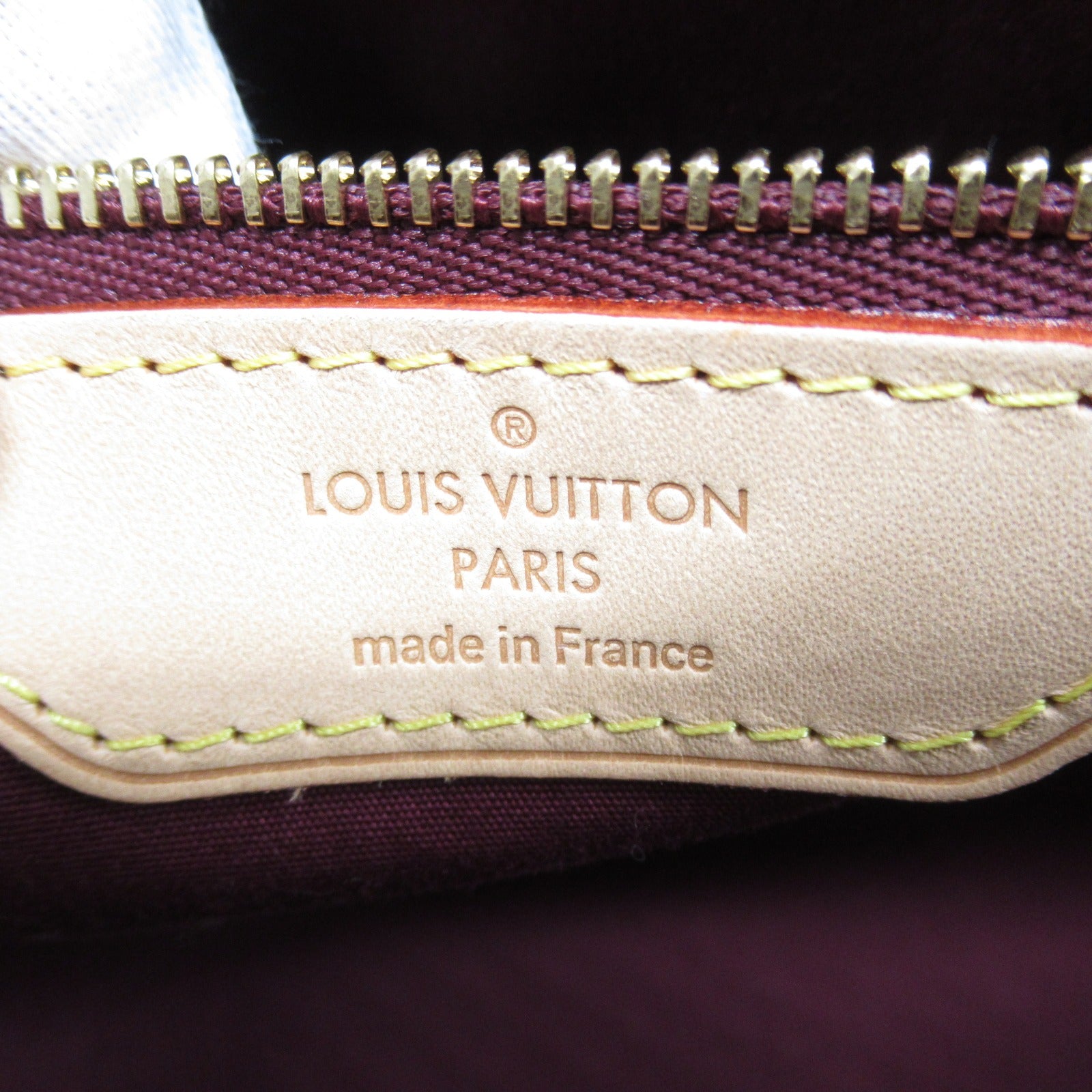 LOUIS VUITTON Monogram Vernis Brea MM金扣手挽肩背兩用袋酒紅色