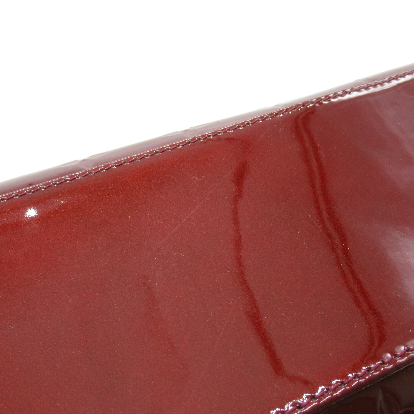 LOUIS VUITTON Monogram Vernis Brea MM金扣手挽肩背兩用袋酒紅色