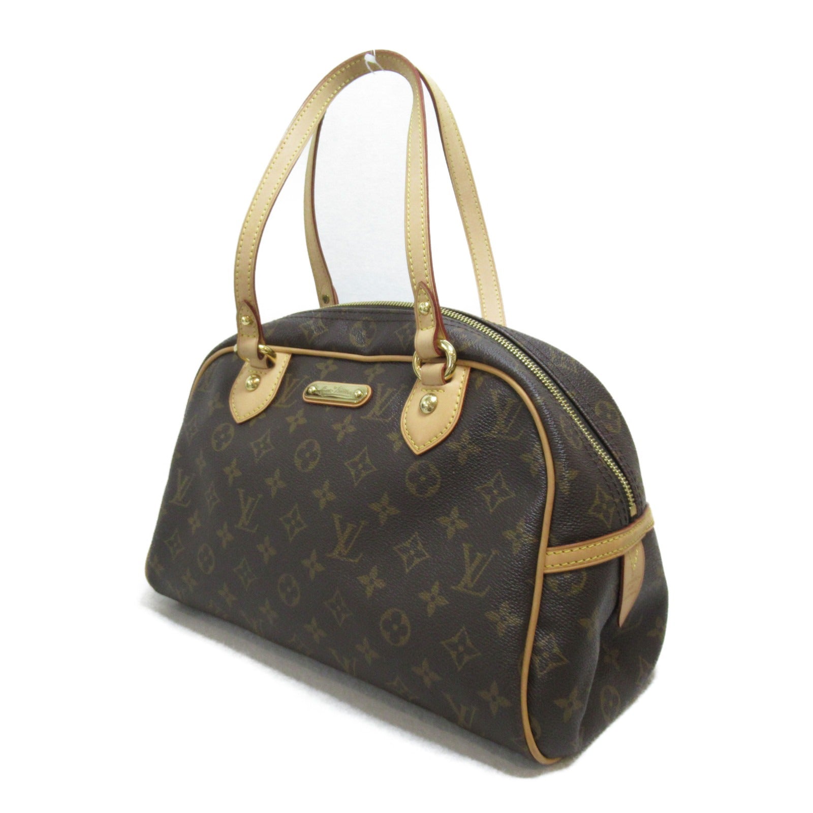 LOUIS VUITTON 【激減優惠】Monogram Montorgueil PM金扣肩背袋啡色