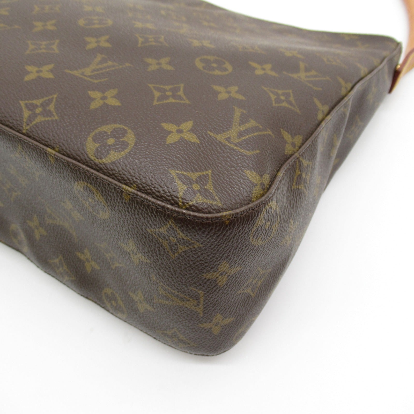 LOUIS VUITTON 【激減優惠】Monogram Looping GM金扣肩背袋啡色