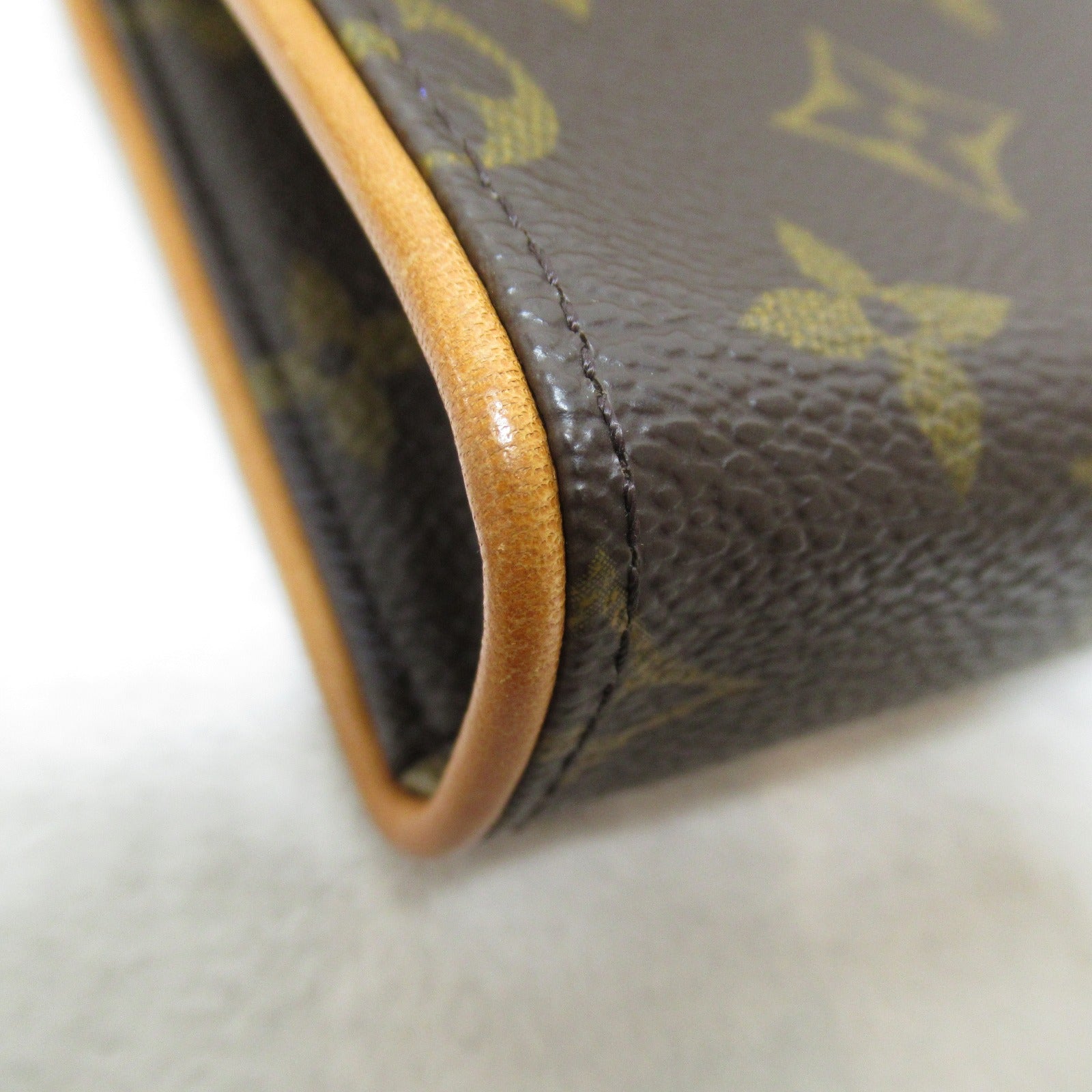 LOUIS VUITTON Monogram Pochette Florentine金扣腰包啡色