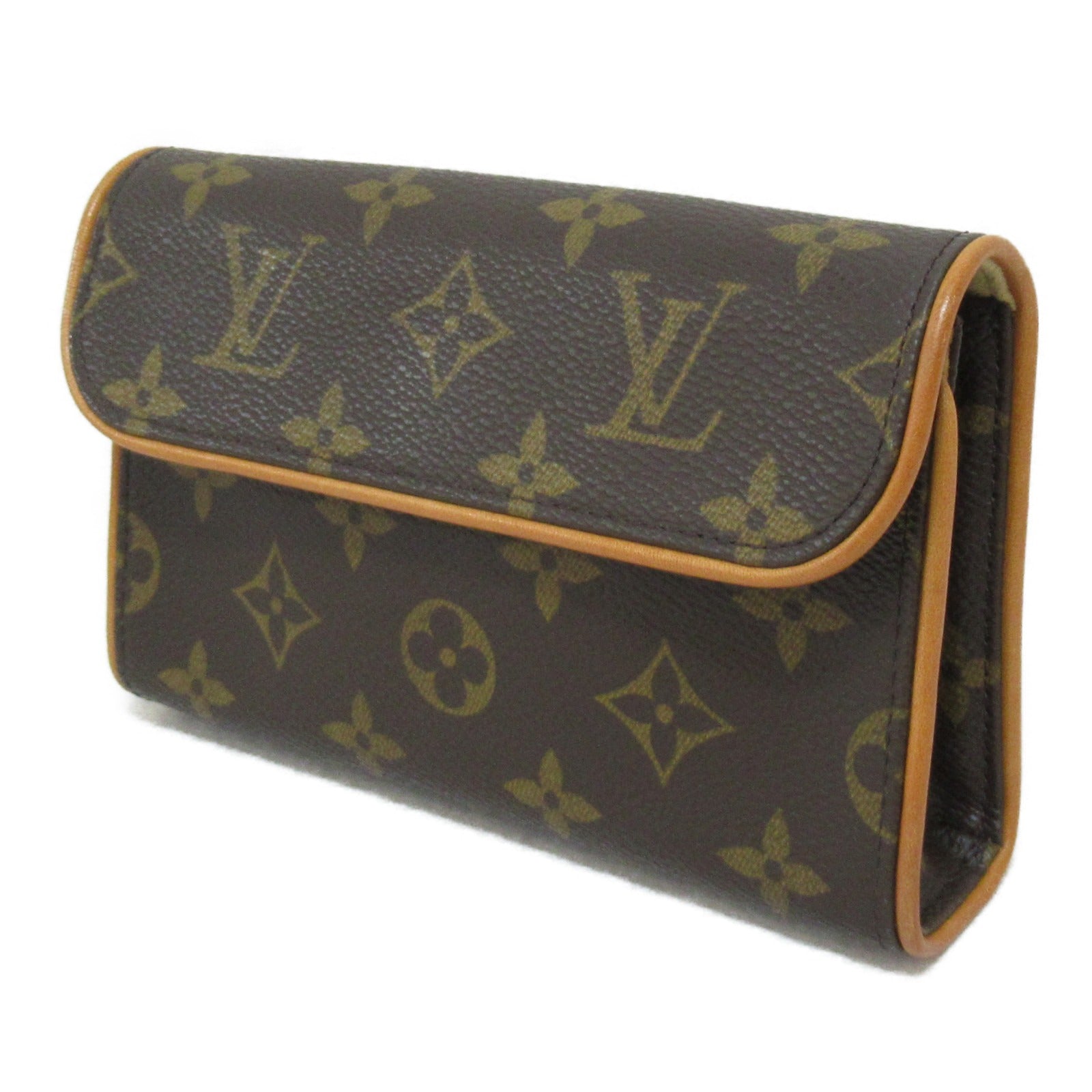 LOUIS VUITTON Monogram Pochette Florentine金扣腰包啡色