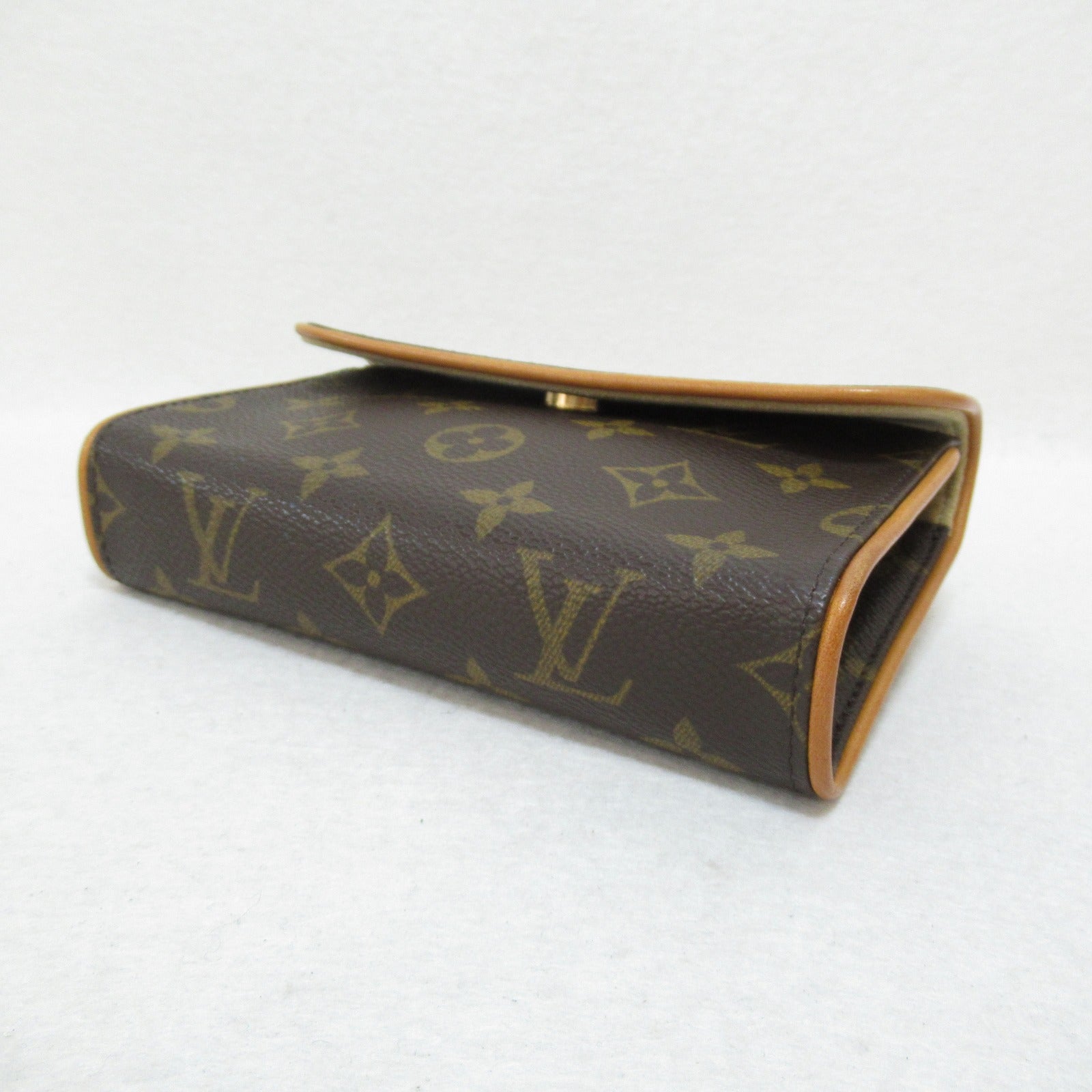 LOUIS VUITTON Monogram Pochette Florentine金扣腰包啡色
