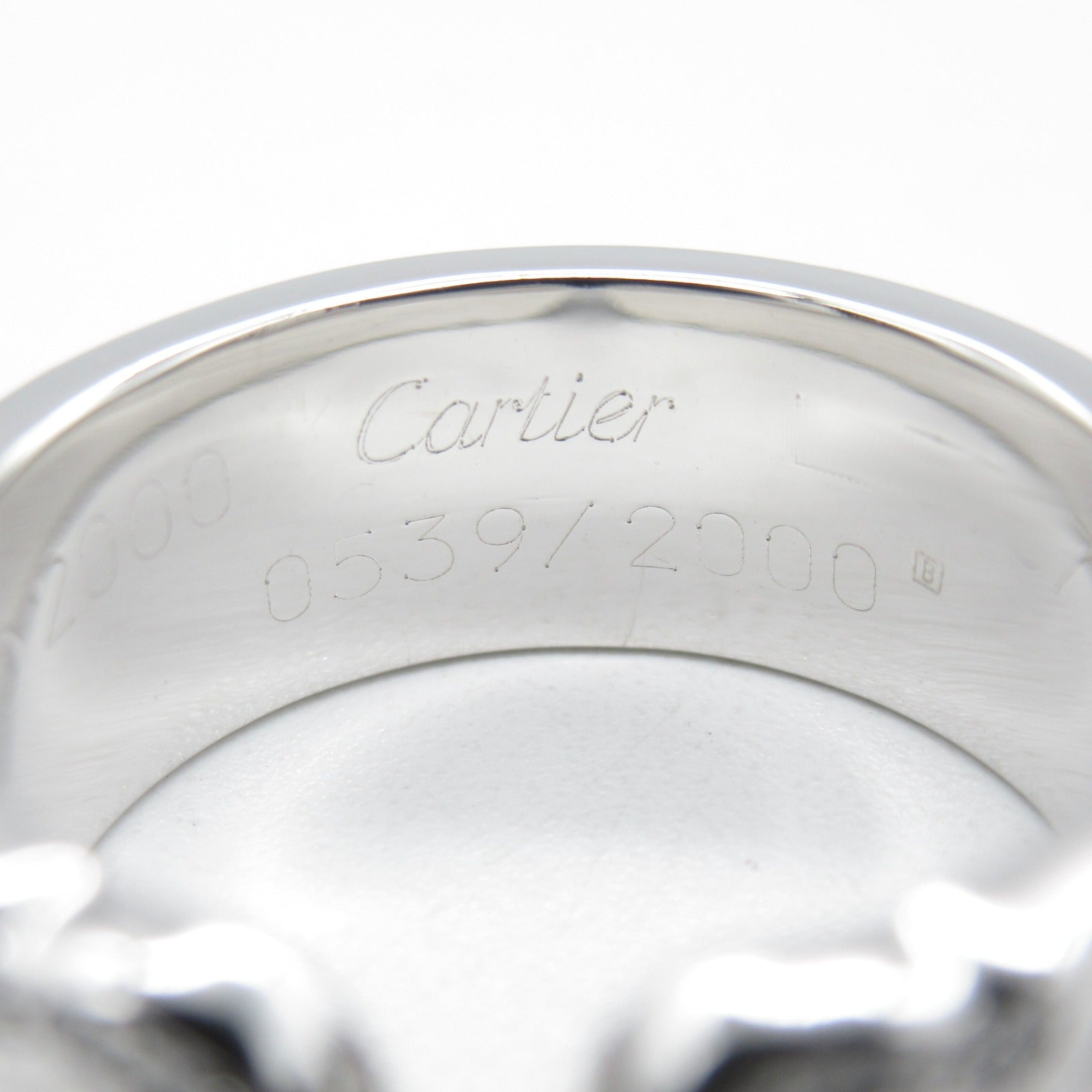 CARTIER 18K白金C2 Diamond 2000鑽石戒指US#5.75/Cartier#51銀色