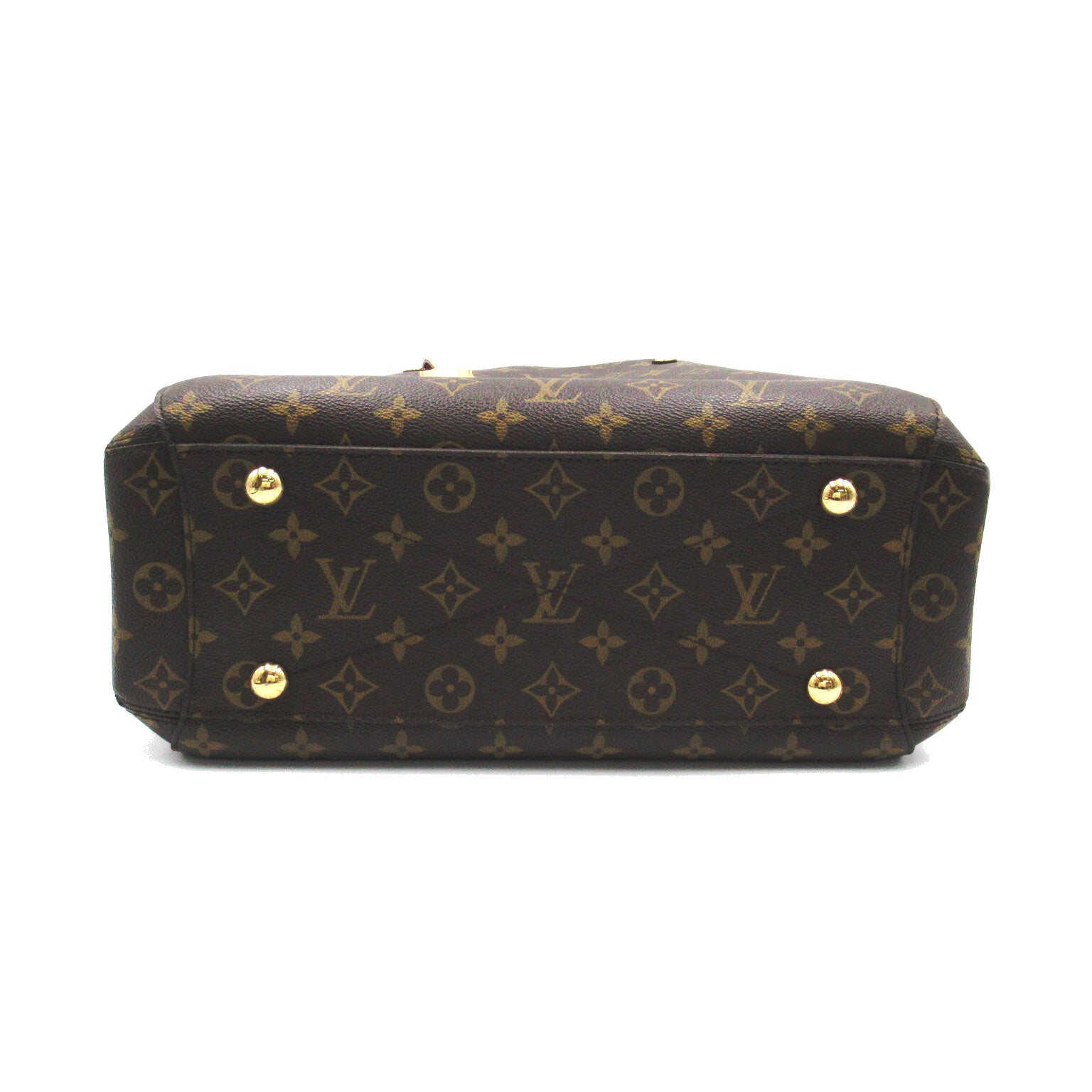 LOUIS VUITTON Monogram Montaigne MM金扣手挽肩背兩用袋啡色