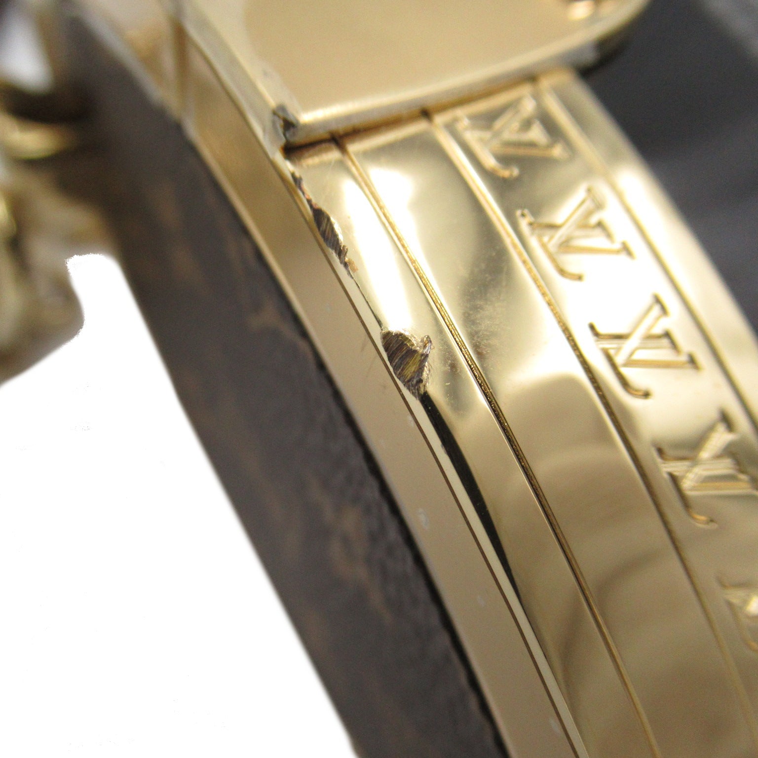 LOUIS VUITTON 漆皮皮革Fornasetti Minaudiere Papillon金扣手挽肩背兩用袋黑色/白色