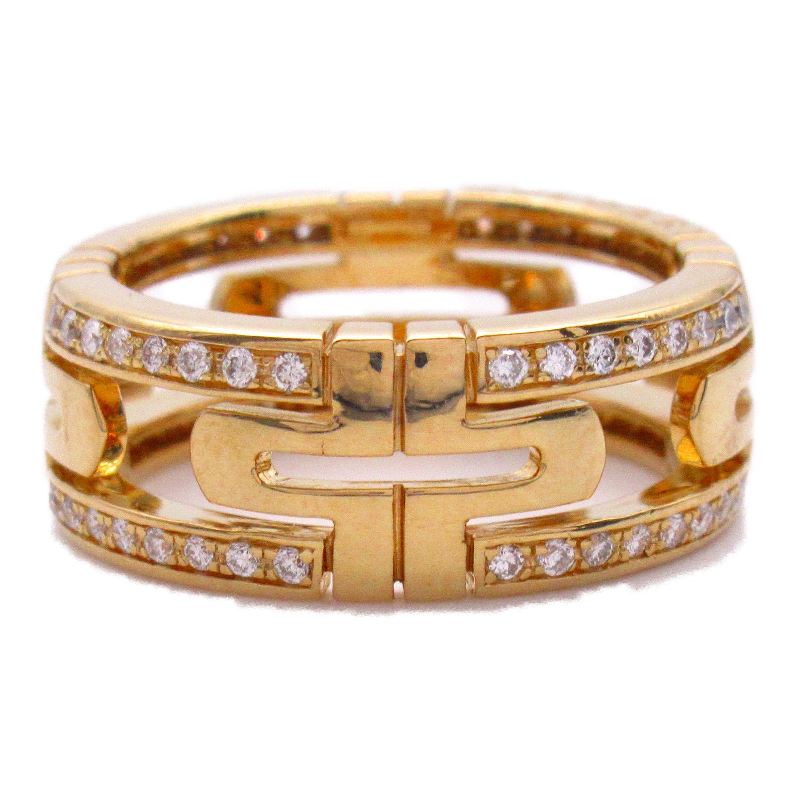 BVLGARI 18K黃金Parentesi Ring鑽石戒指Bvlgari#54/US#6.5