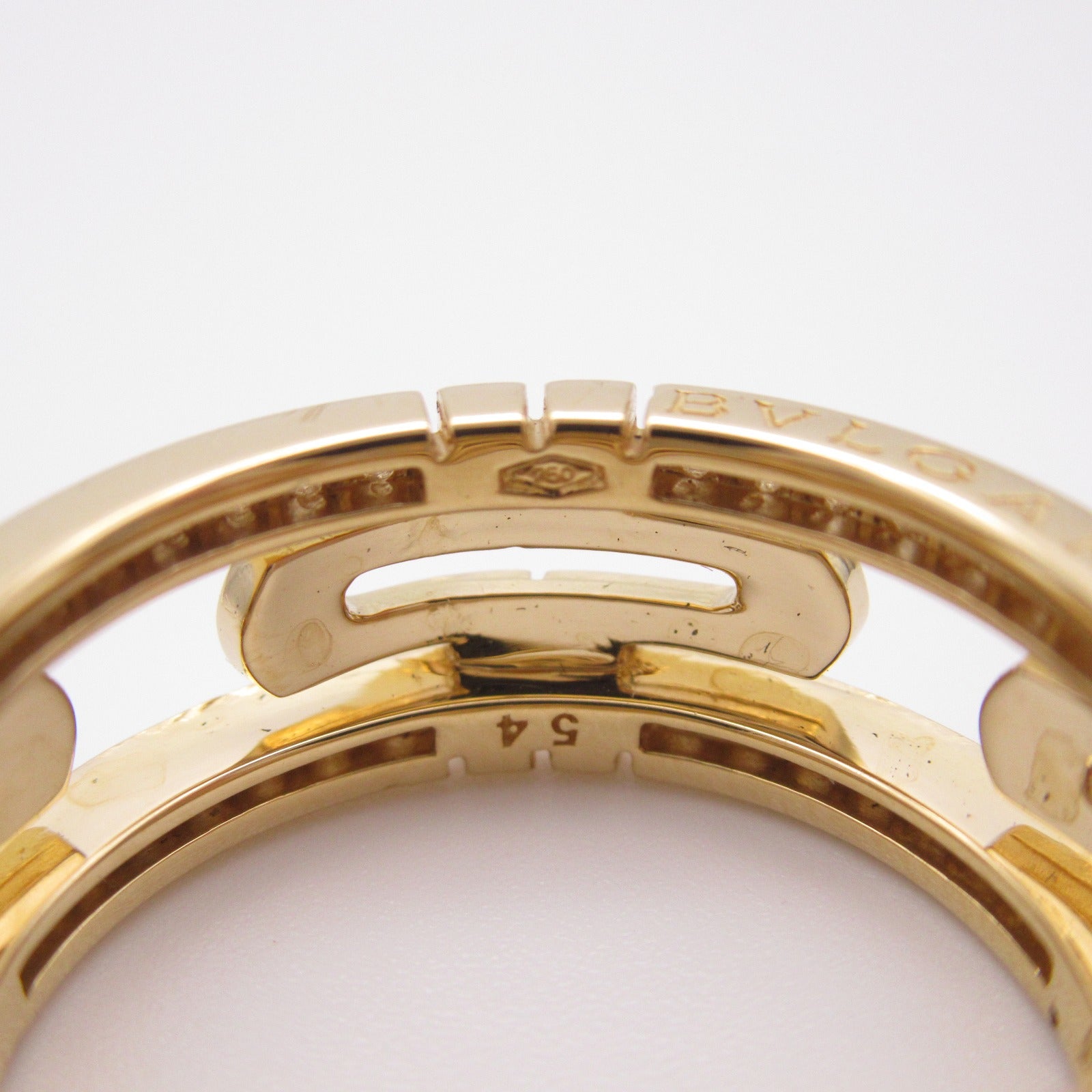 BVLGARI 18K黃金Parentesi Ring鑽石戒指Bvlgari#54/US#6.5