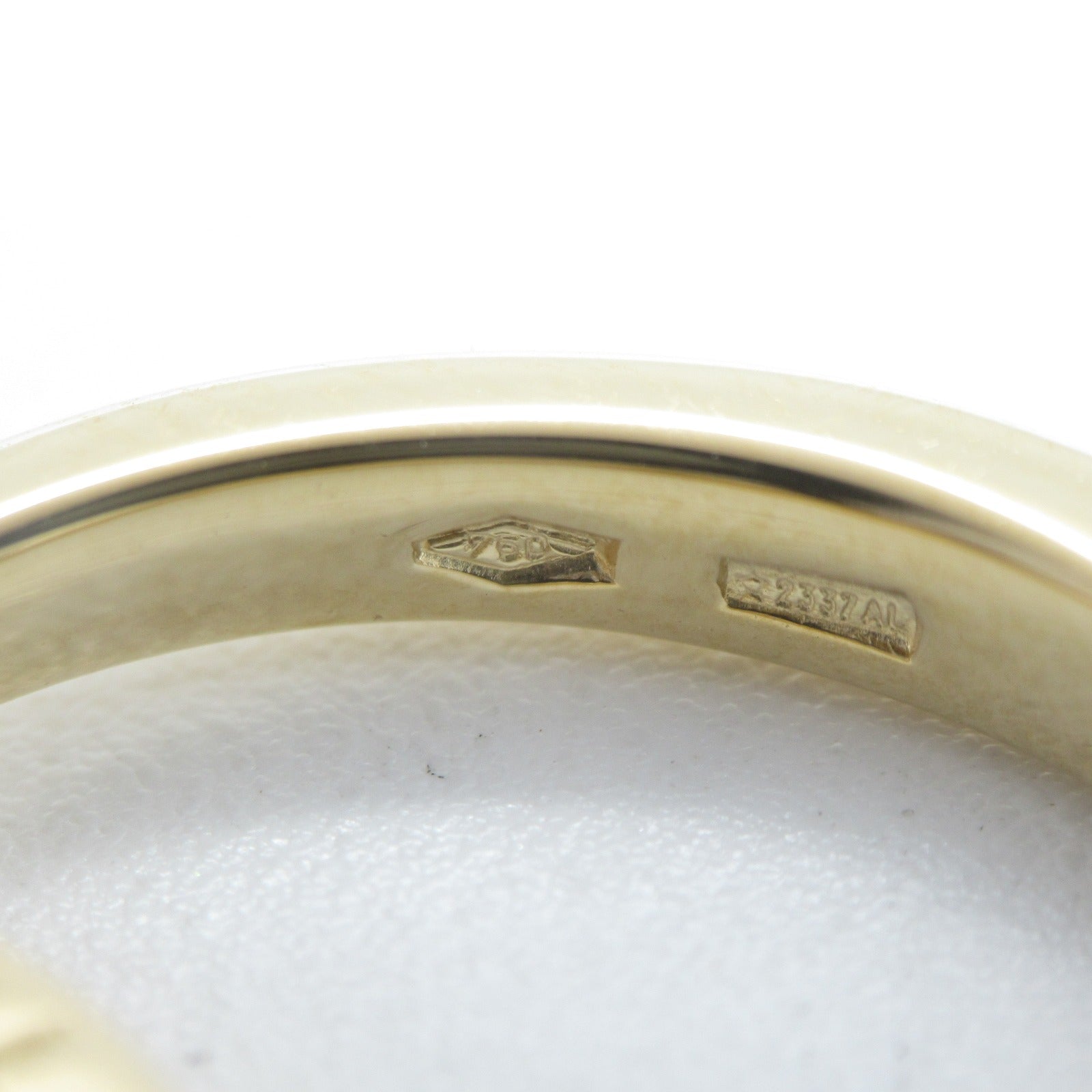 BVLGARI 18K黃金Bvlgari Ring縞瑪瑙戒指US#6黑色/紅色