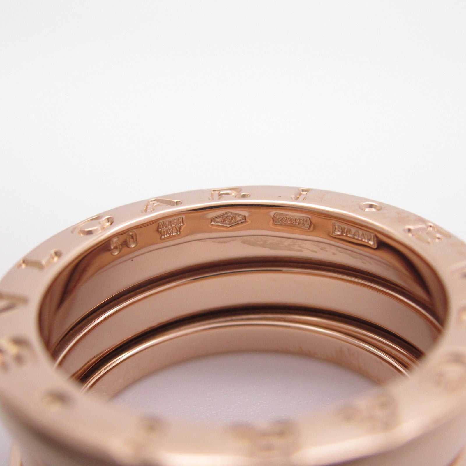 BVLGARI 18K玫瑰金B.zero1 Ring戒指Bvlgari#50/US#5.25