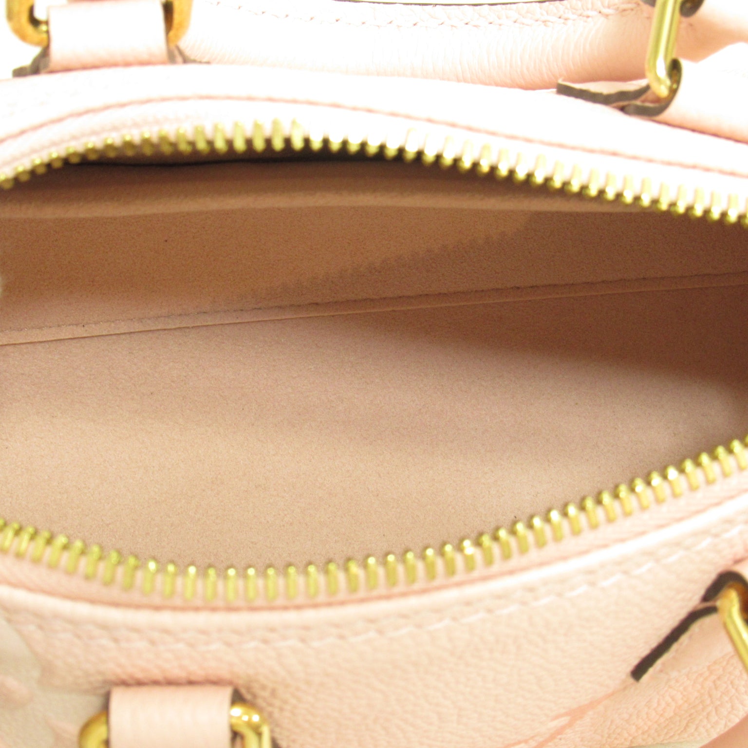 LOUIS VUITTON 【激減優惠】Monogram Empreinte Papillon BB金扣手挽肩背兩用袋粉紅色