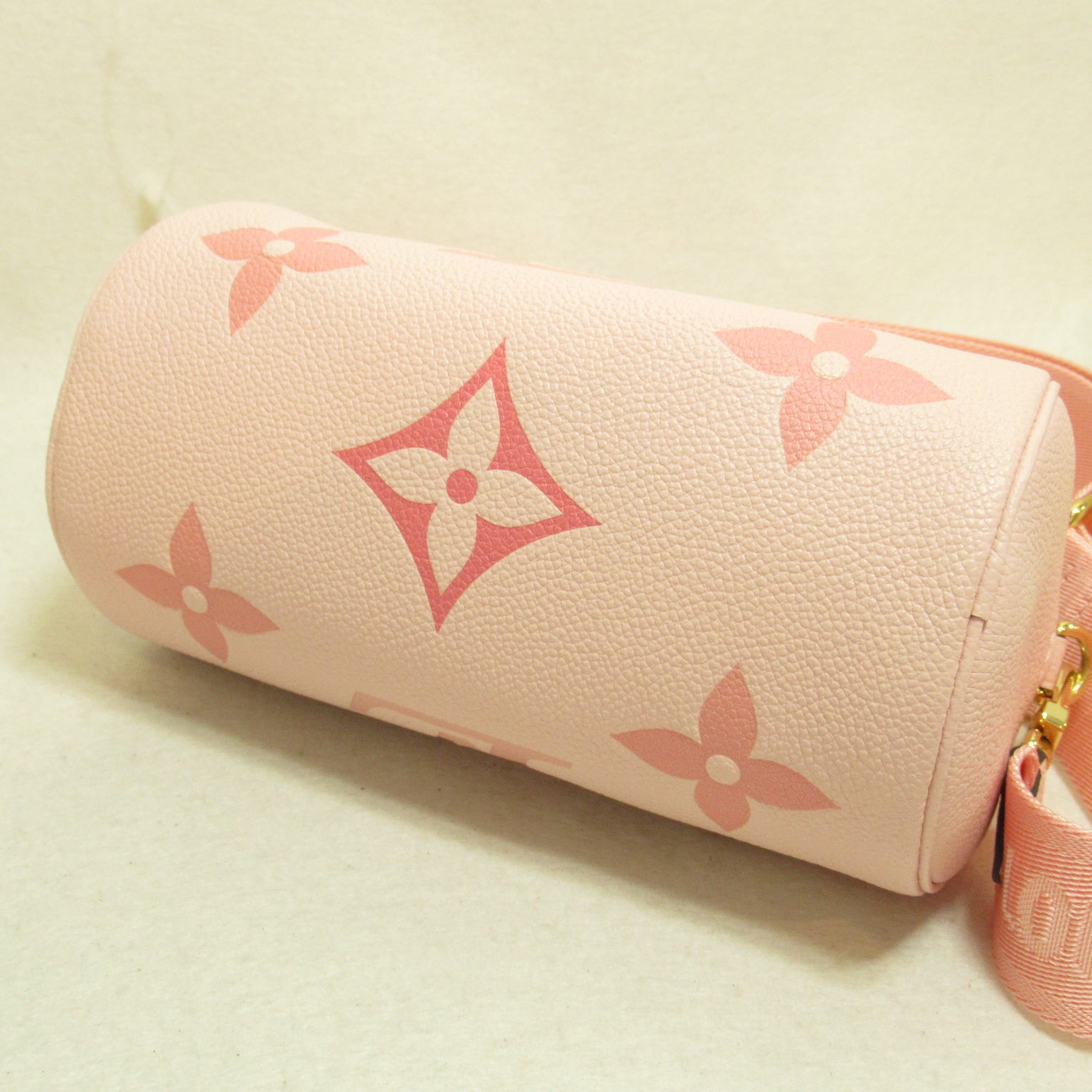 LOUIS VUITTON 【激減優惠】Monogram Empreinte Papillon BB金扣手挽肩背兩用袋粉紅色