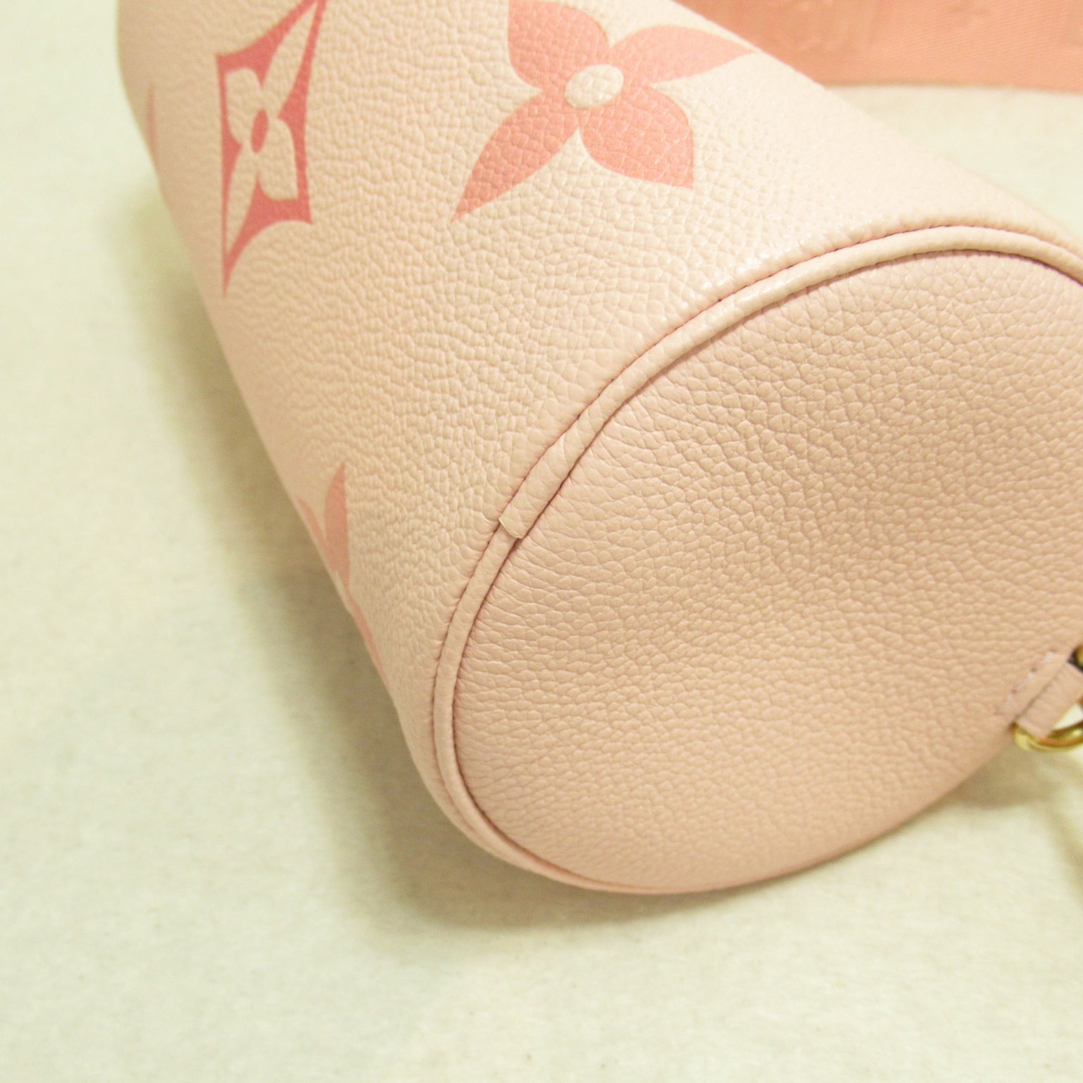LOUIS VUITTON 【激減優惠】Monogram Empreinte Papillon BB金扣手挽肩背兩用袋粉紅色