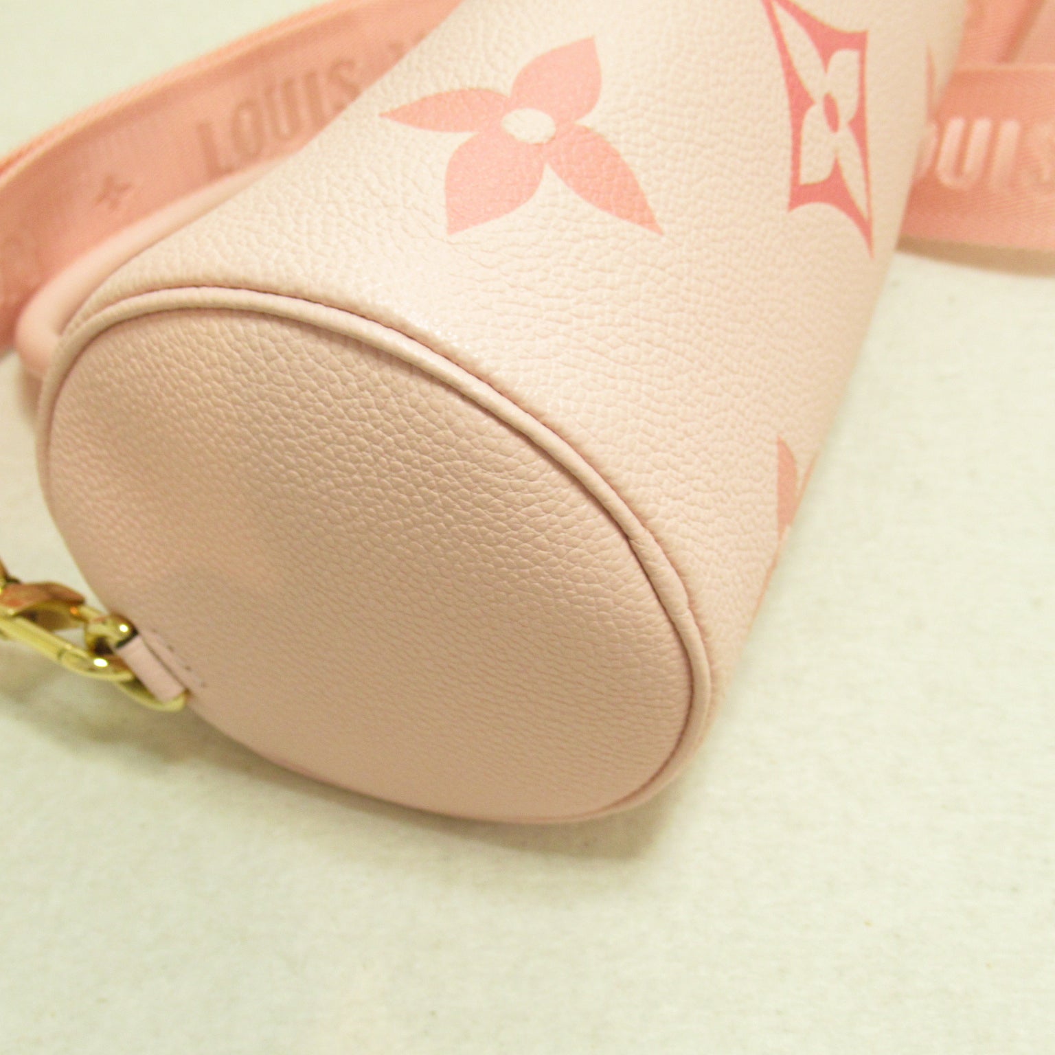 LOUIS VUITTON 【激減優惠】Monogram Empreinte Papillon BB金扣手挽肩背兩用袋粉紅色