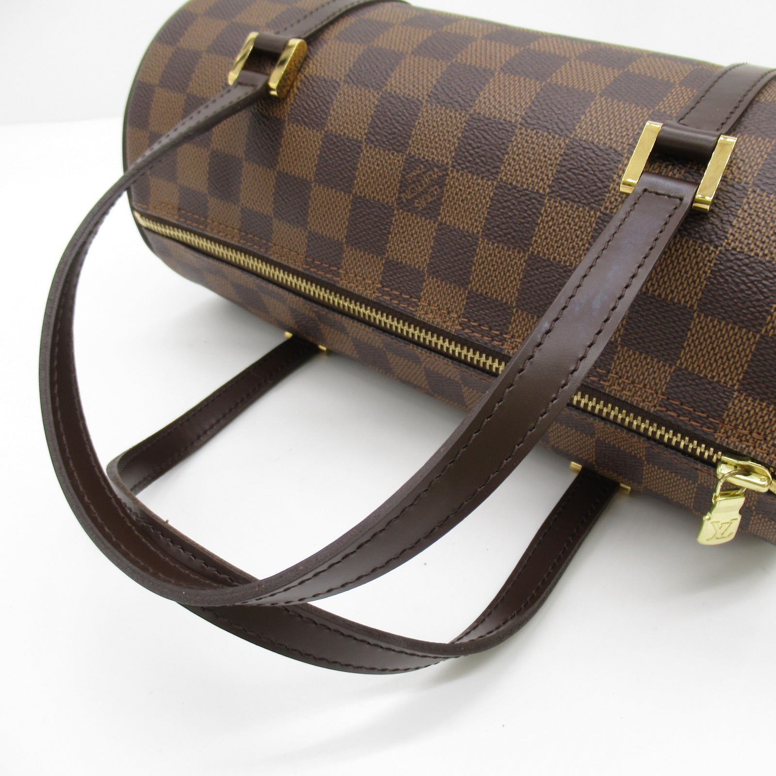 LOUIS VUITTON Damier Papillon PM金扣肩背袋啡色