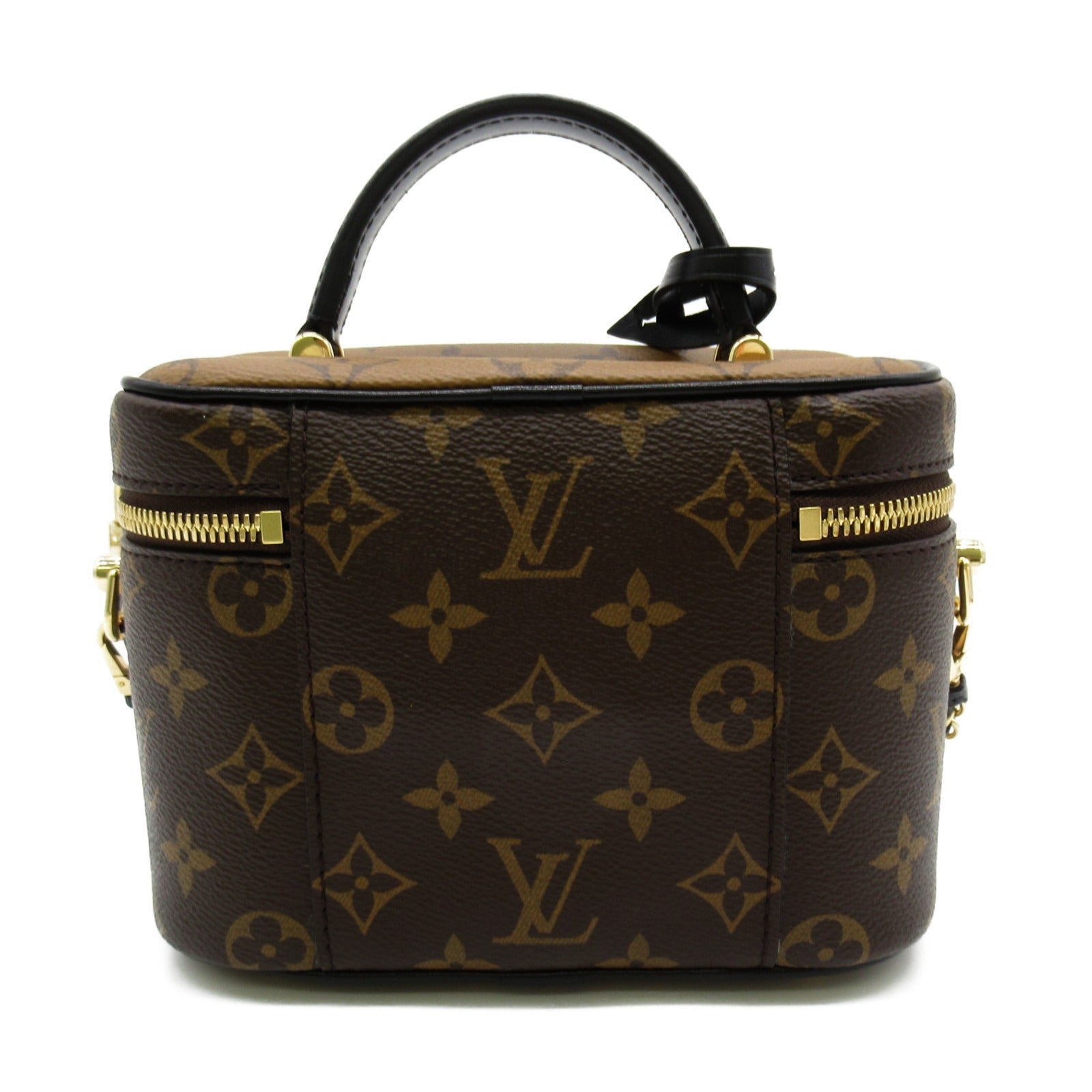 LOUIS VUITTON Monogram Reverse Vanity PM手挽肩背兩用袋啡色