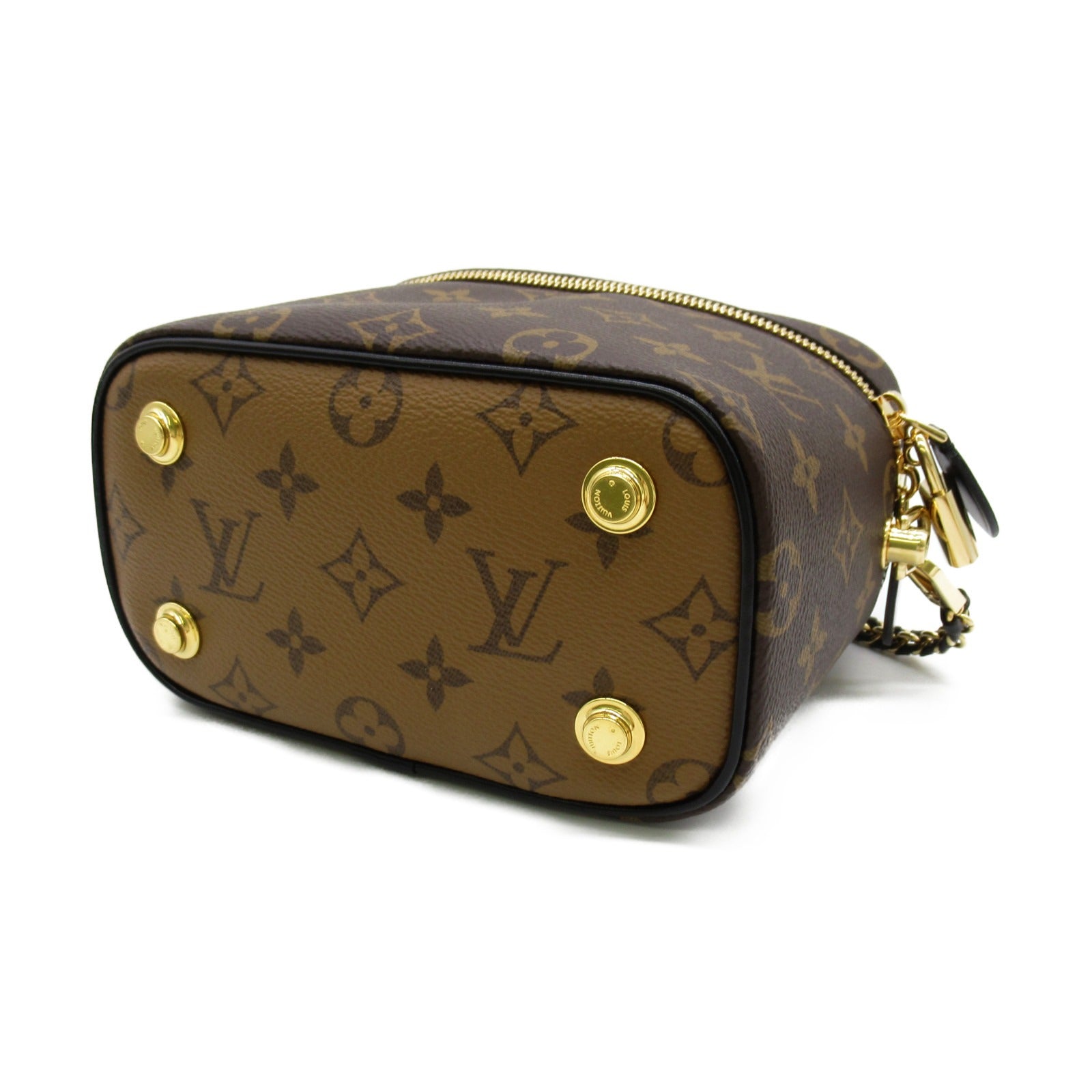 LOUIS VUITTON Monogram Reverse Vanity PM手挽肩背兩用袋啡色