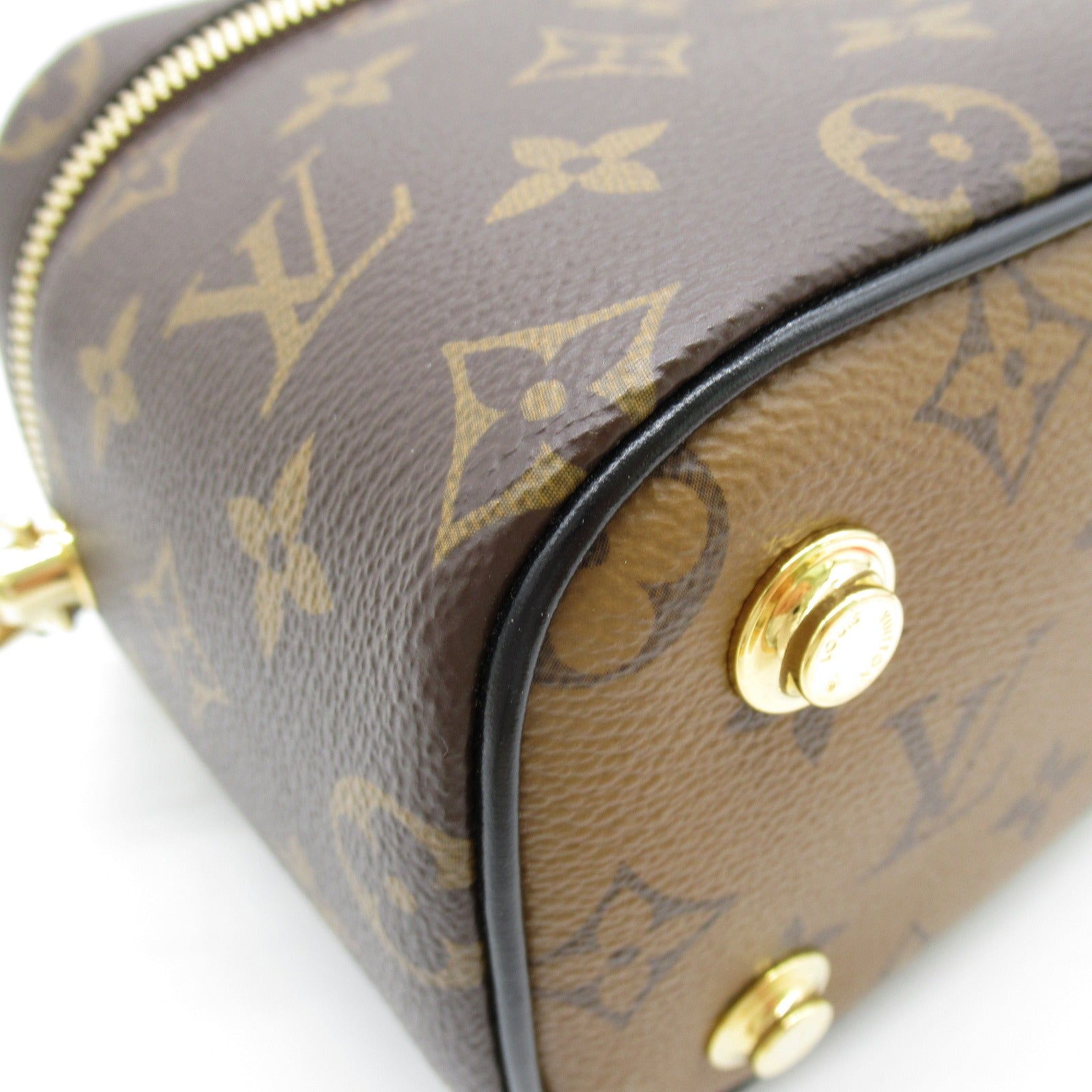 LOUIS VUITTON Monogram Reverse Vanity PM手挽肩背兩用袋啡色