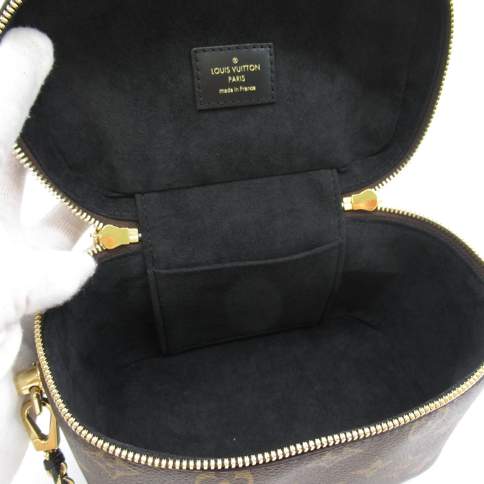 LOUIS VUITTON Monogram Reverse Vanity PM手挽肩背兩用袋啡色