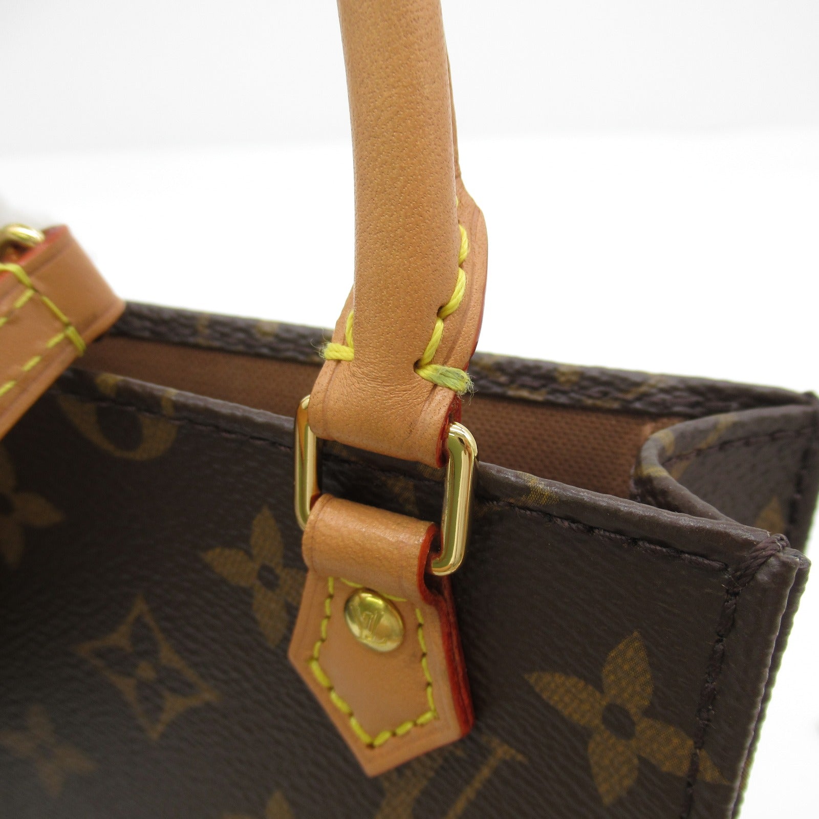 LOUIS VUITTON Monogram Petit Sac Plat手挽肩背兩用袋