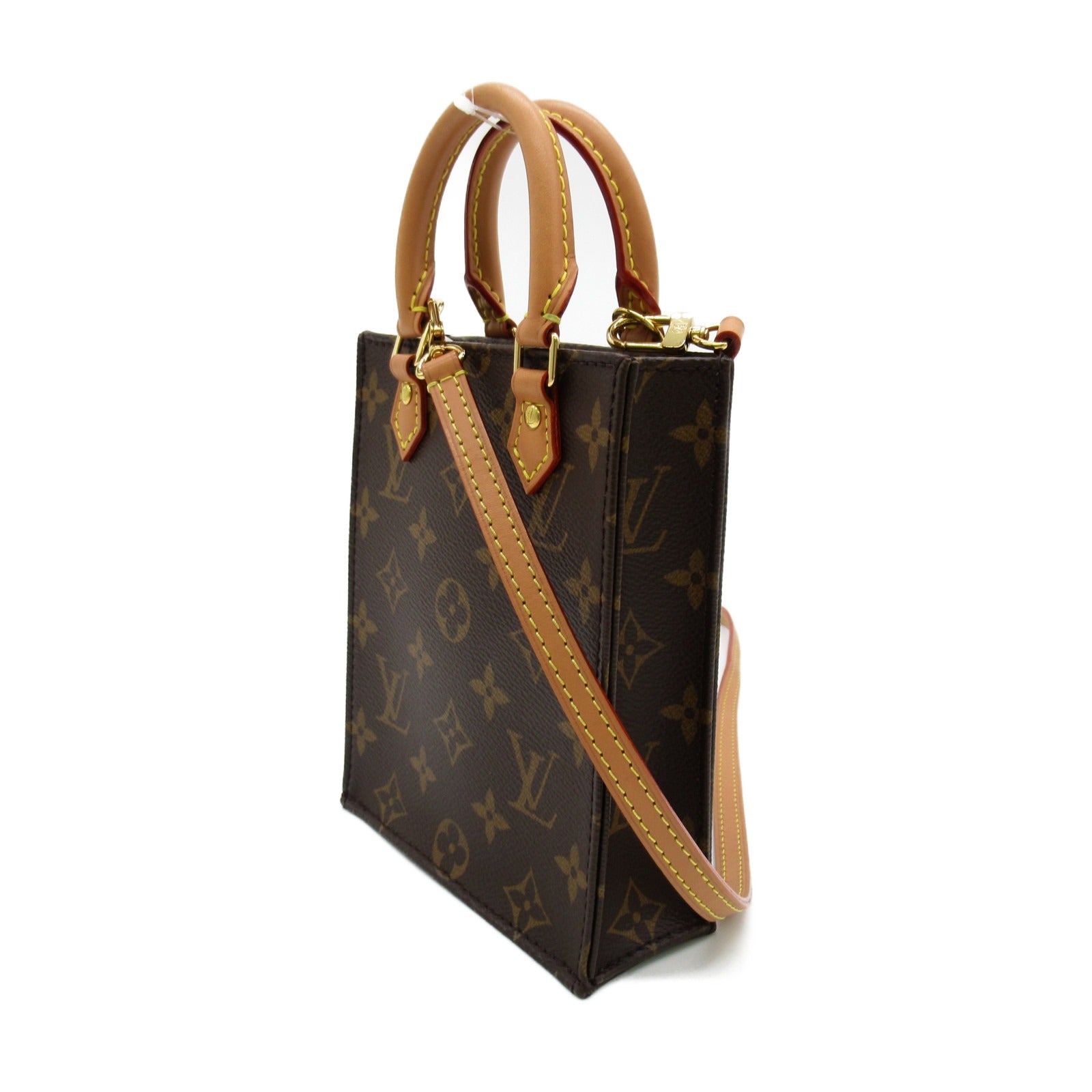 LOUIS VUITTON Monogram Petit Sac Plat手挽肩背兩用袋