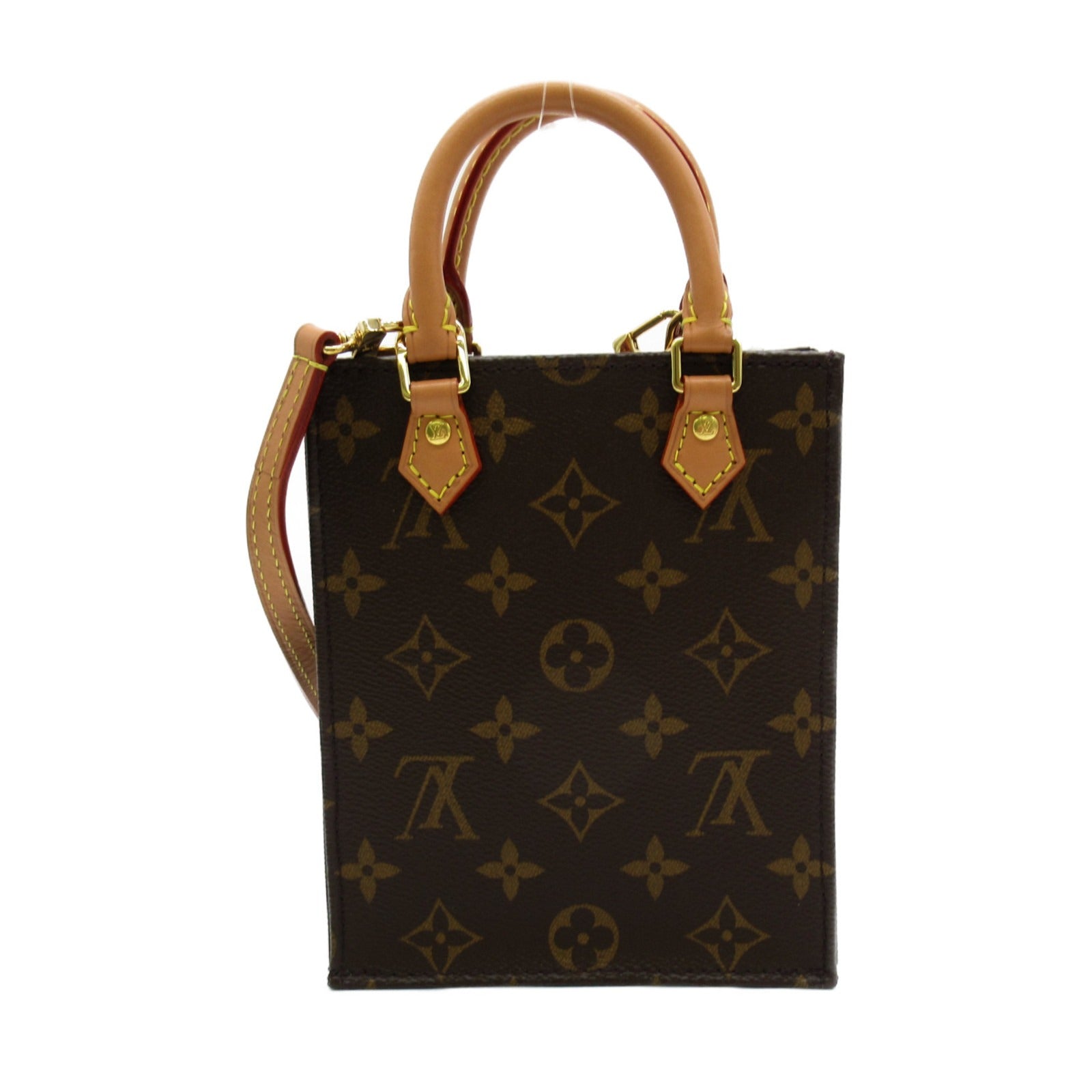 LOUIS VUITTON Monogram Petit Sac Plat手挽肩背兩用袋