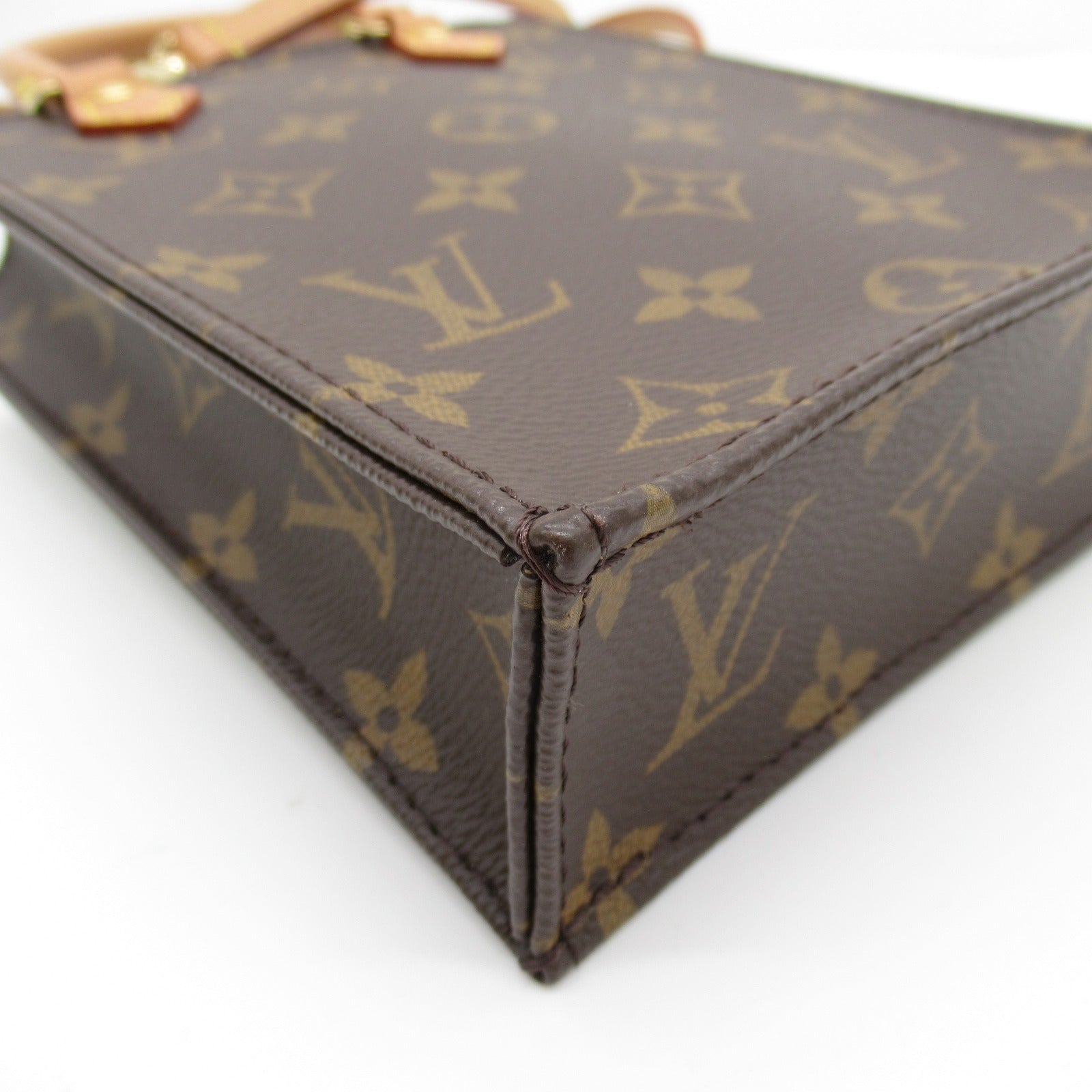 LOUIS VUITTON Monogram Petit Sac Plat手挽肩背兩用袋